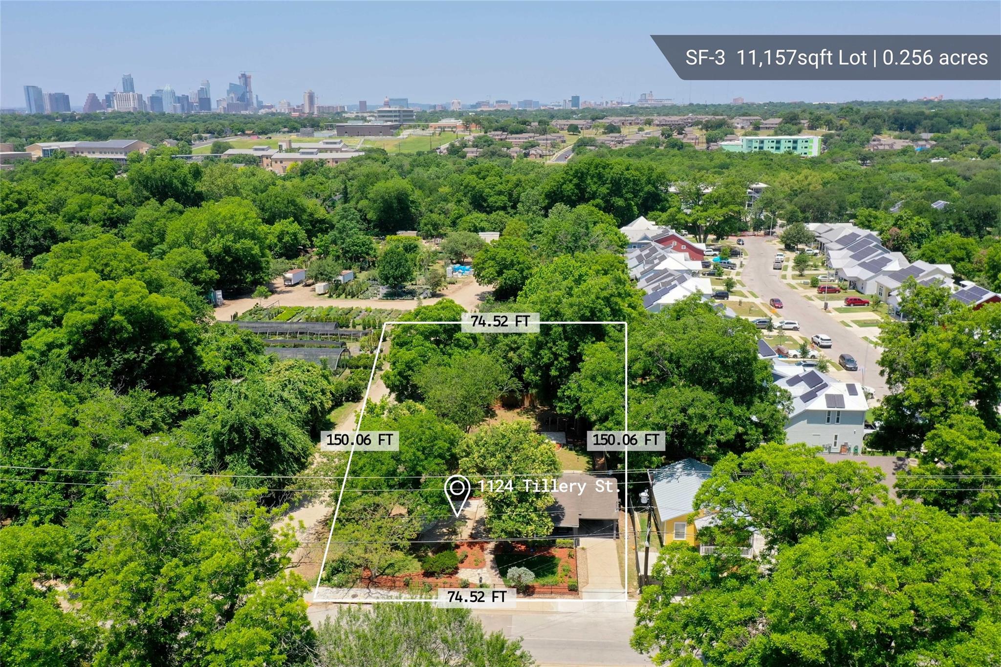 An aerial perspective showcases a generously size