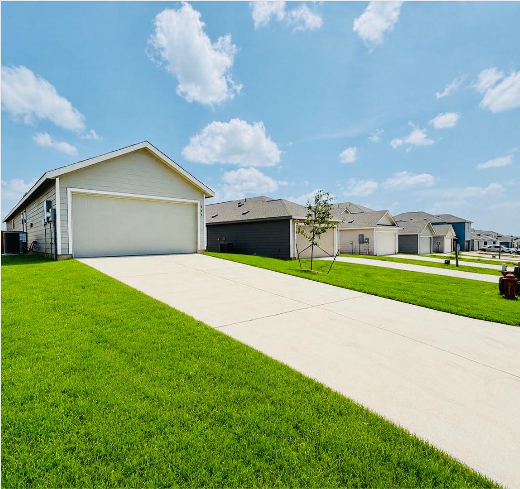 A row of modern homes showcases well-maintained l