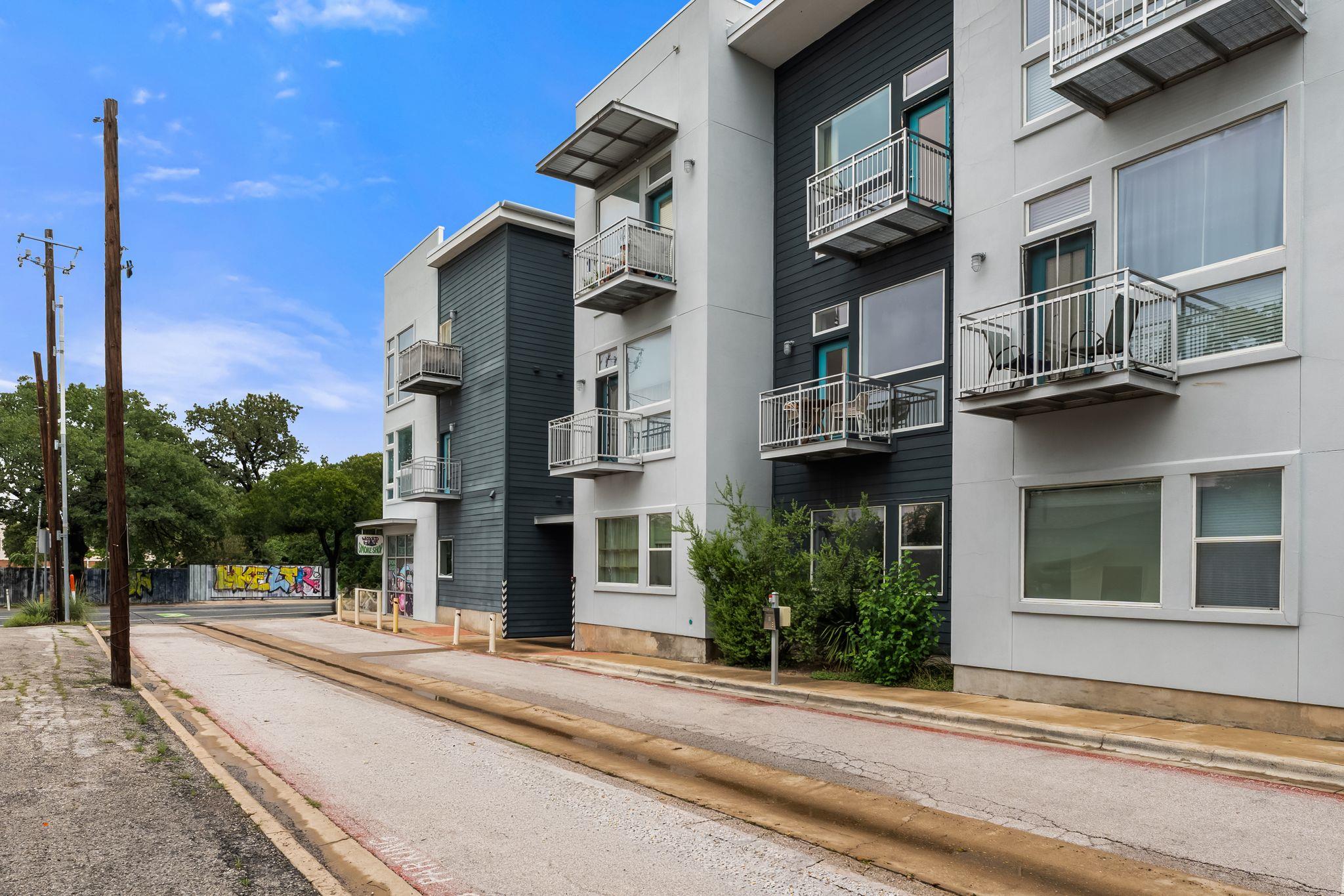 Multiple private balconies offer outdoor retreats