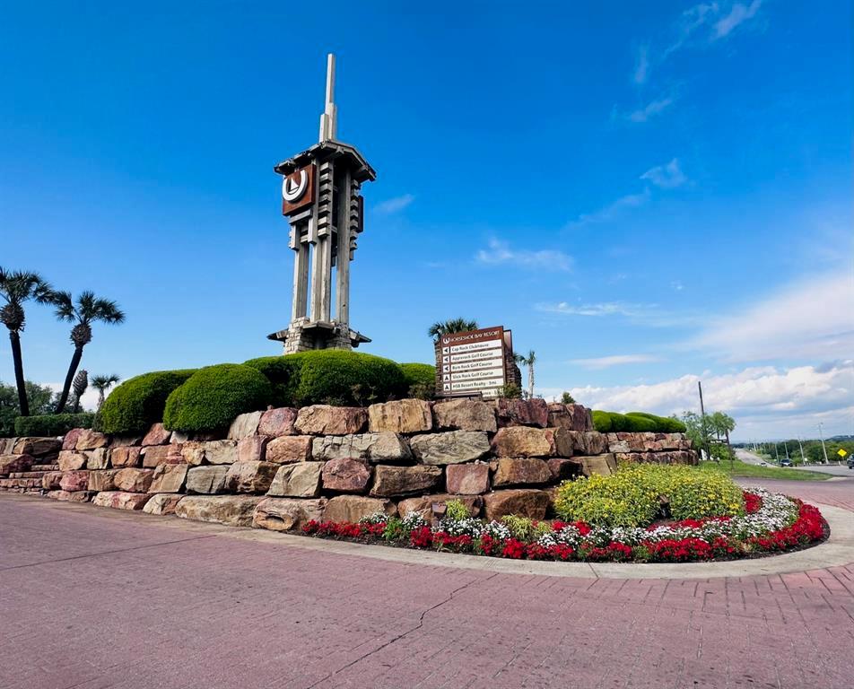 An inviting stone-faced roundabout entrance with 