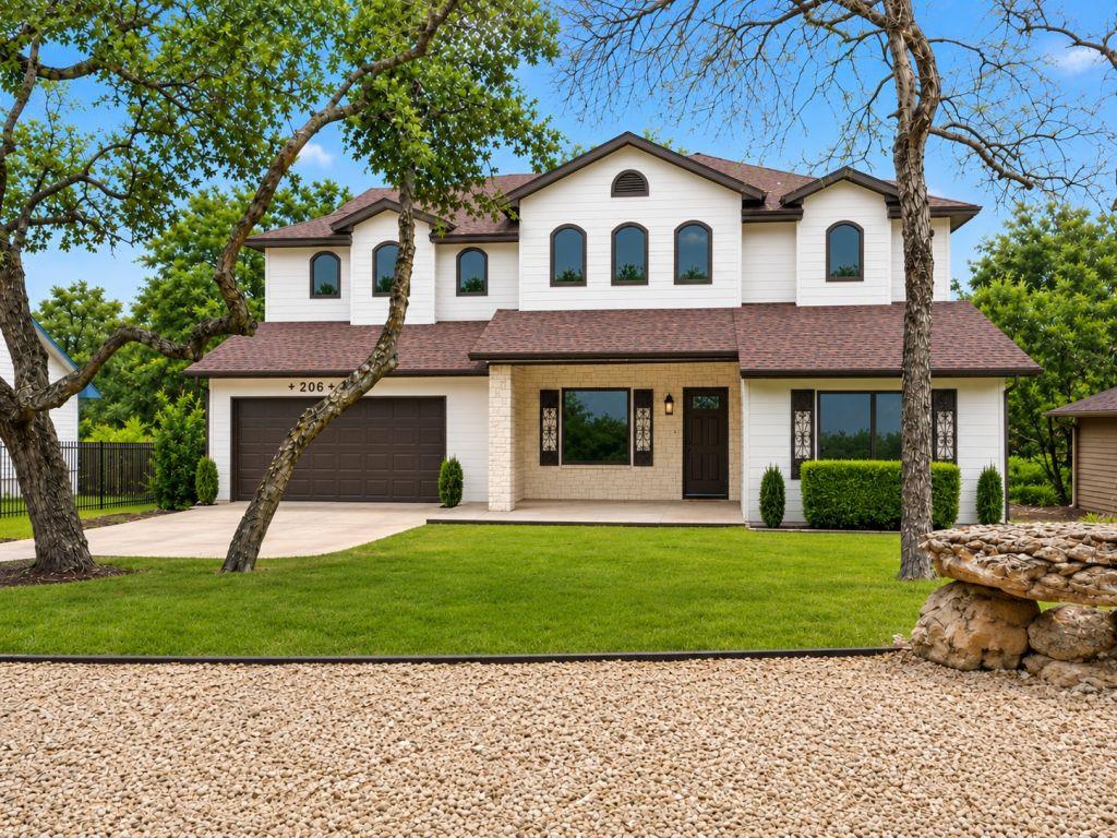 A well-maintained two-story residence with a neat