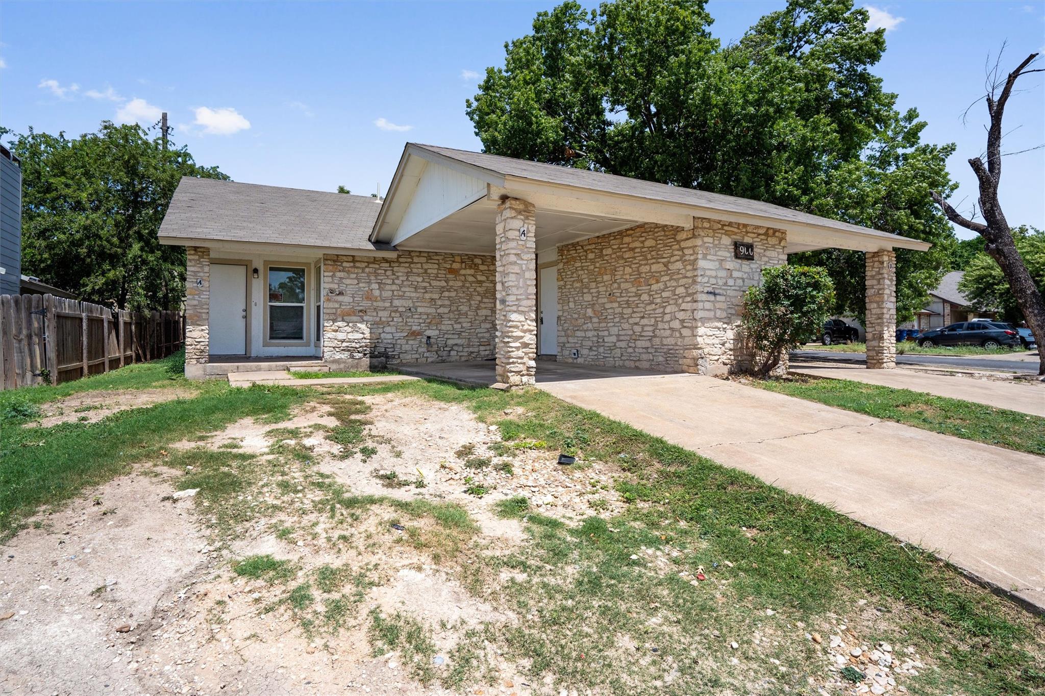 A classic brick and stone home with a convenient 