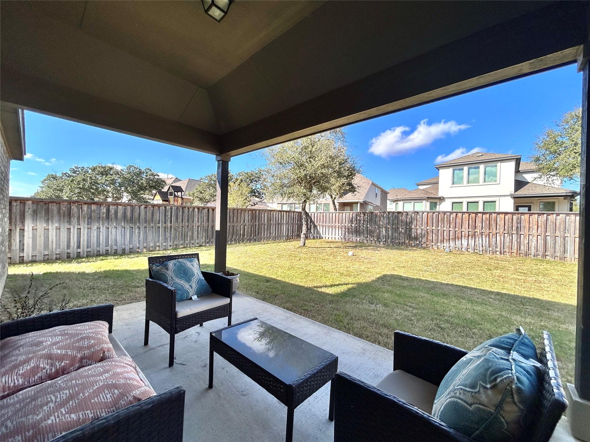 Enjoy outdoor moments on the covered patio, exten