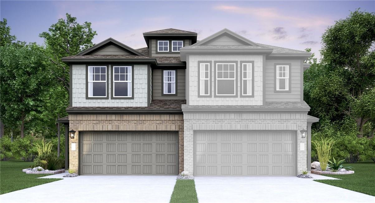 A striking dual-unit residence showcases a harmon
