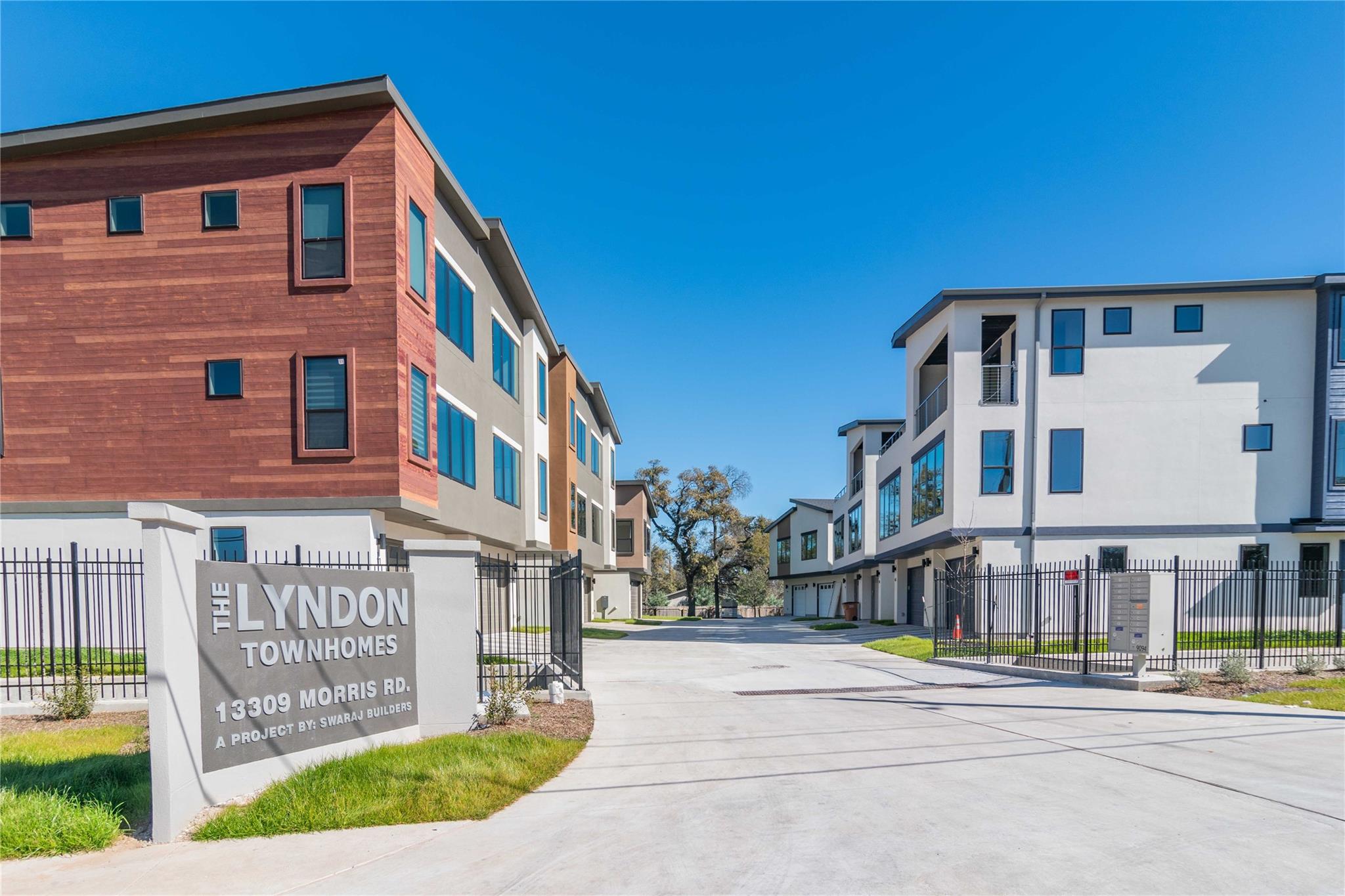 Contemporary multi-story townhomes with distinct 