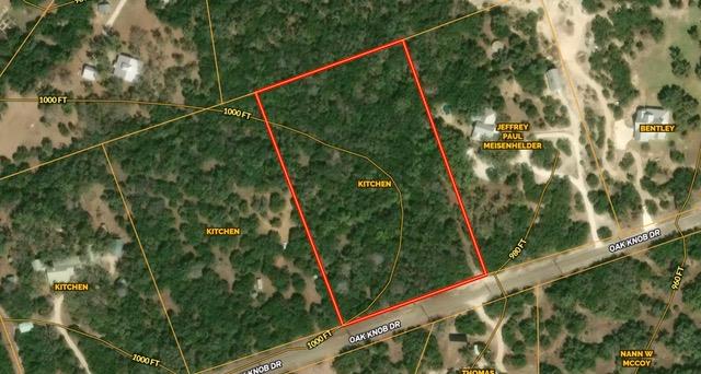 An aerial perspective showcases a wooded lot, ide