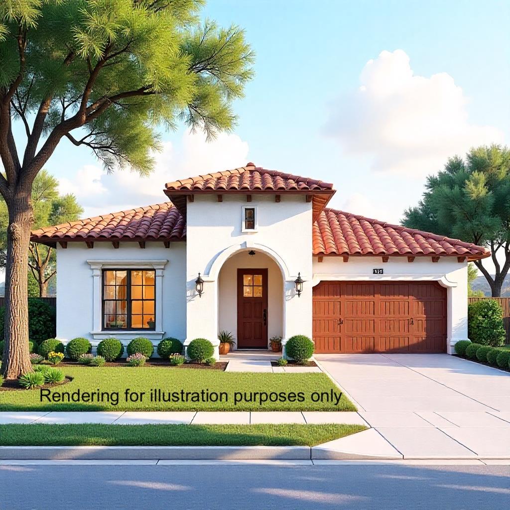 Mediterranean / spanish-style house featuring a g