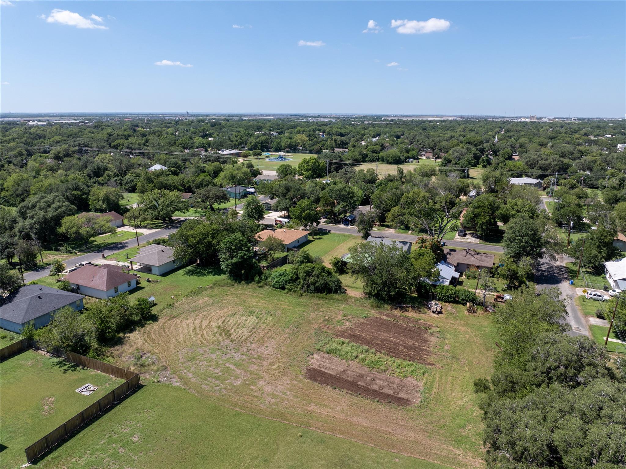 An aerial perspective reveals a verdant expanse o