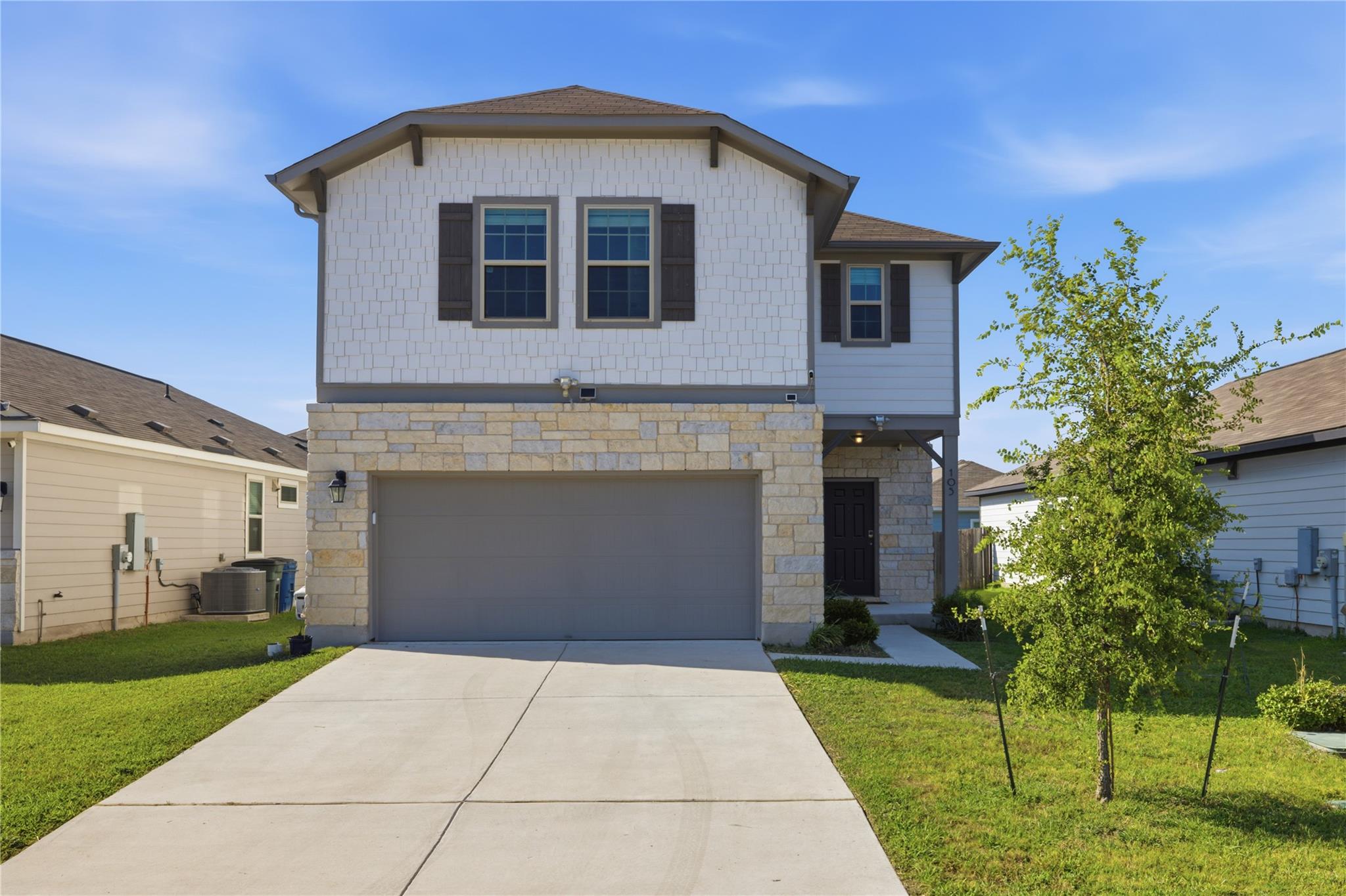 A welcoming facade presents a harmonious blend of