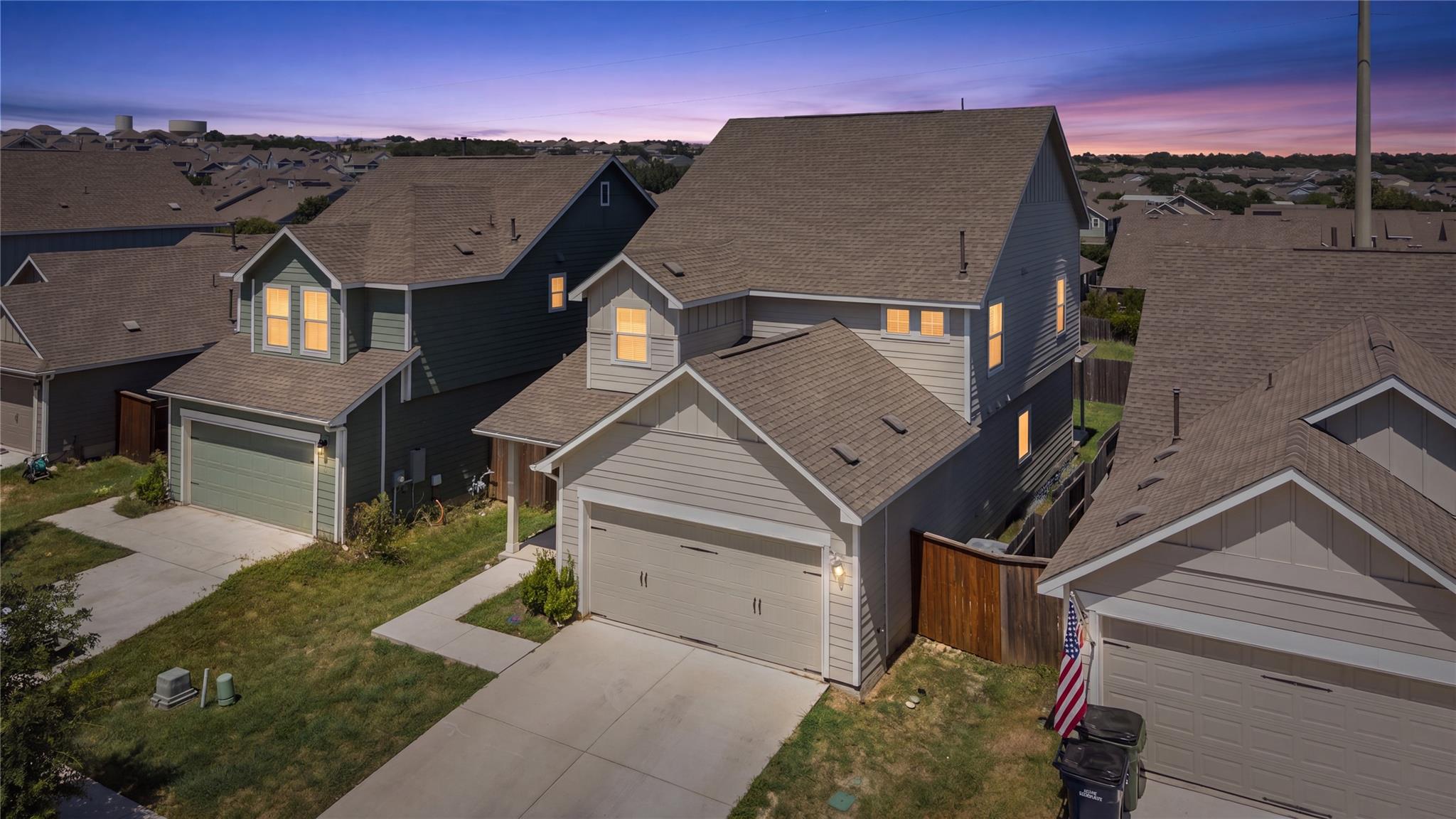 An inviting suburban dwelling with a private gara