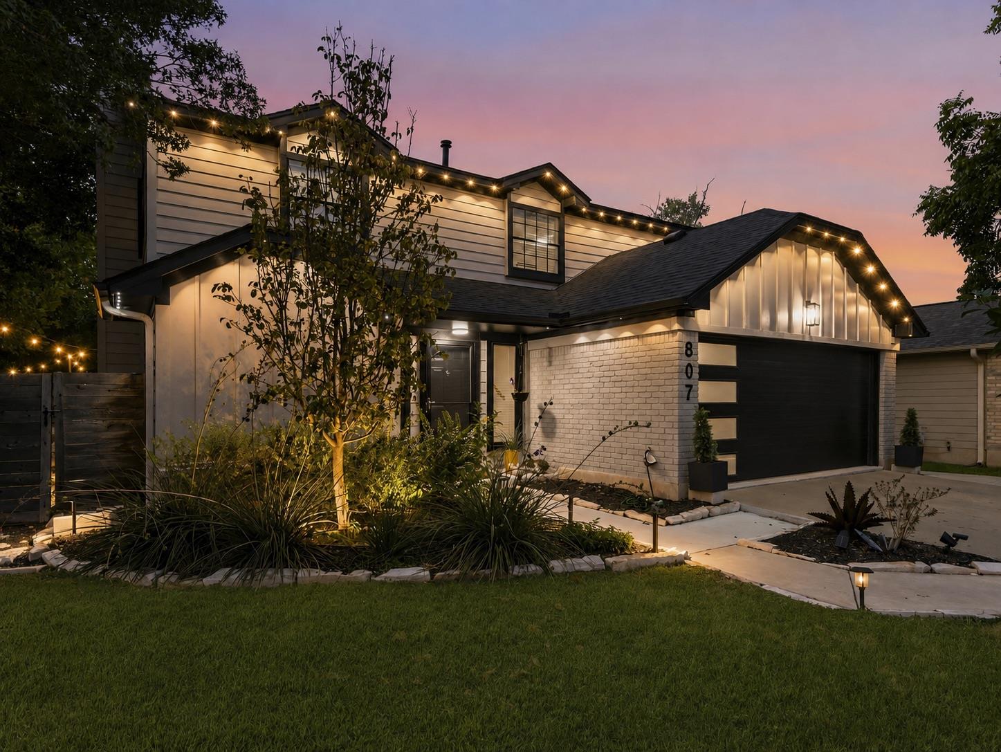 A striking exterior presents modern curb appeal w