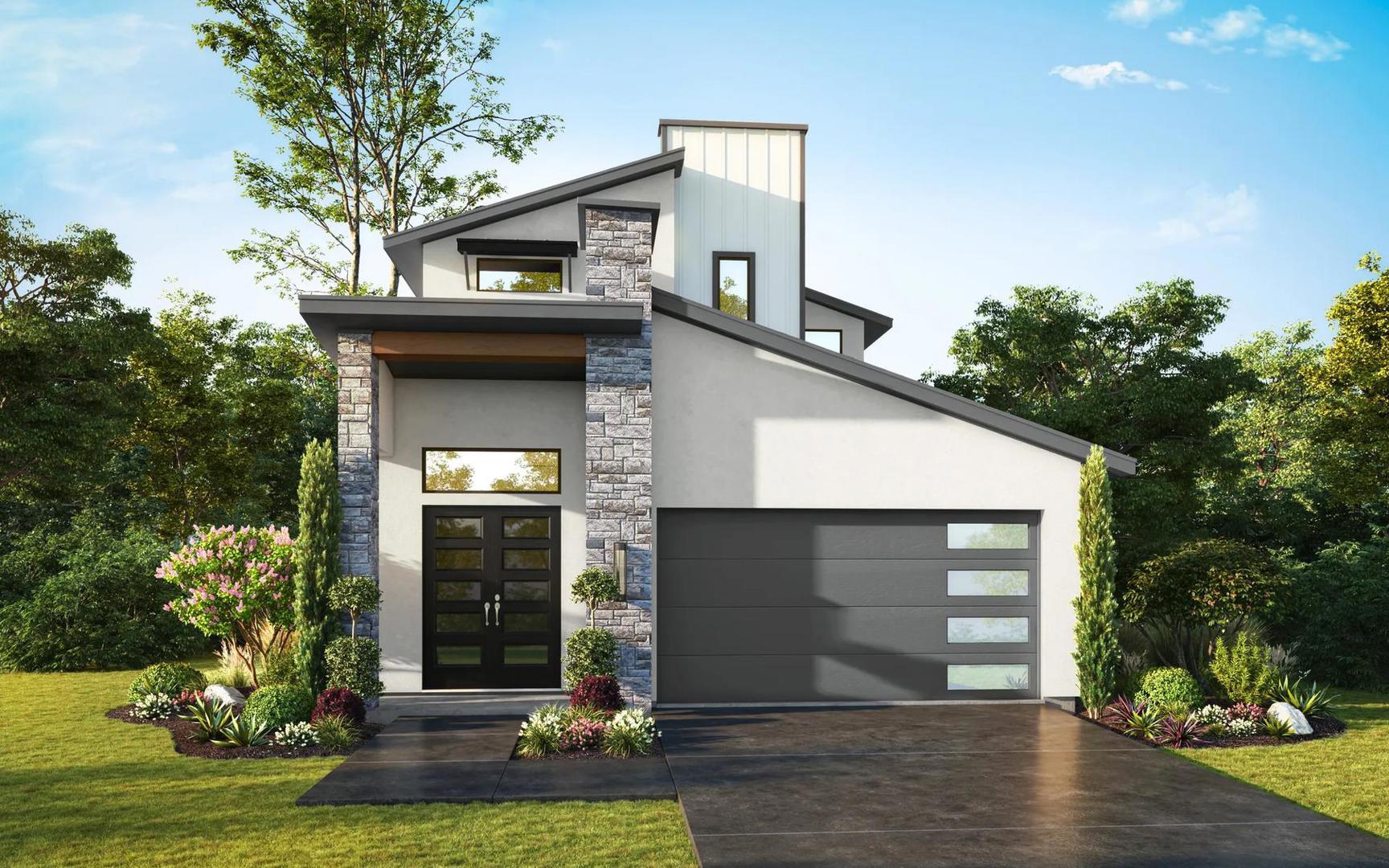 A modern architectural gem showcases a sleek faca