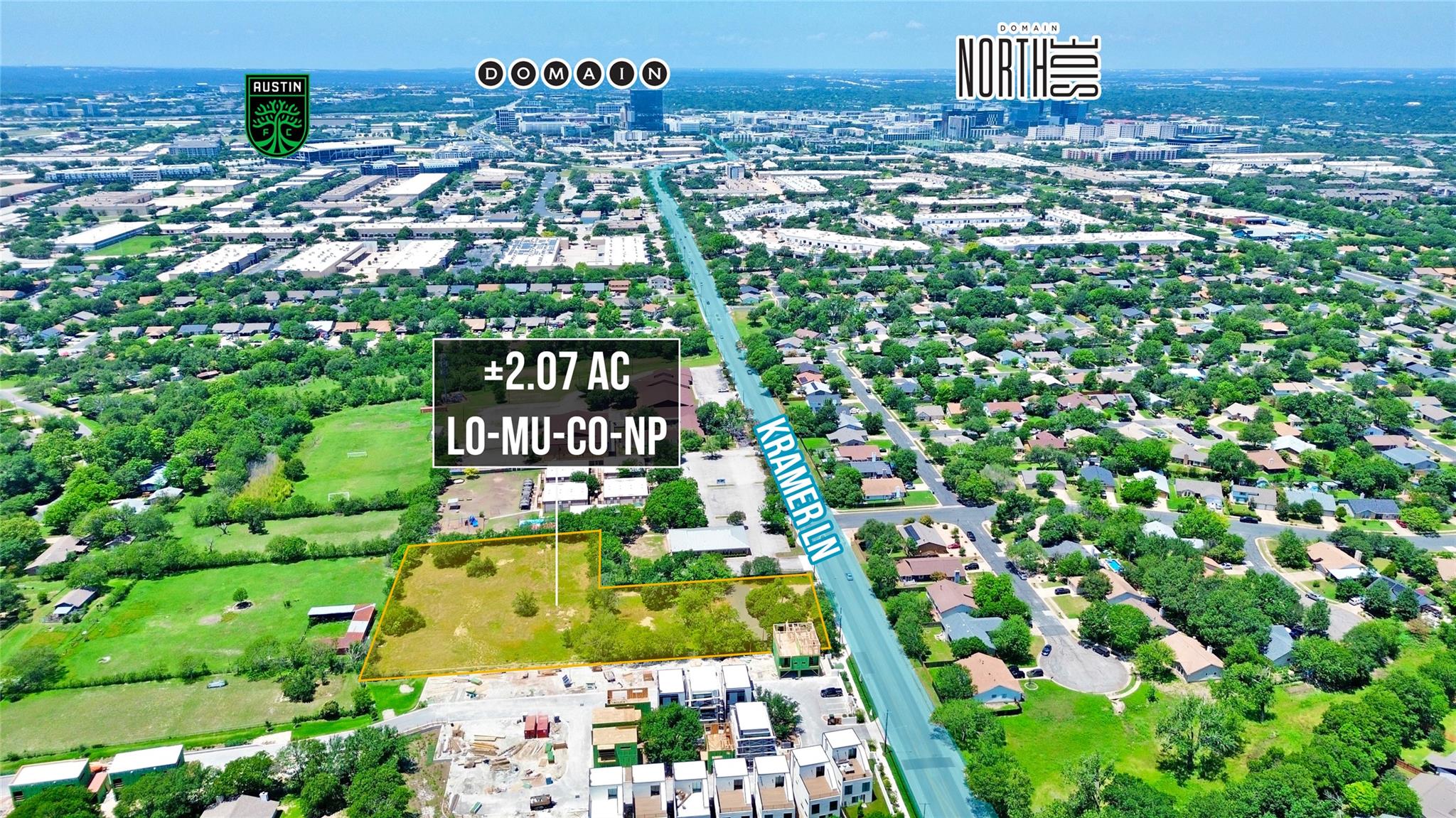 An aerial perspective reveals the vast acreage wi