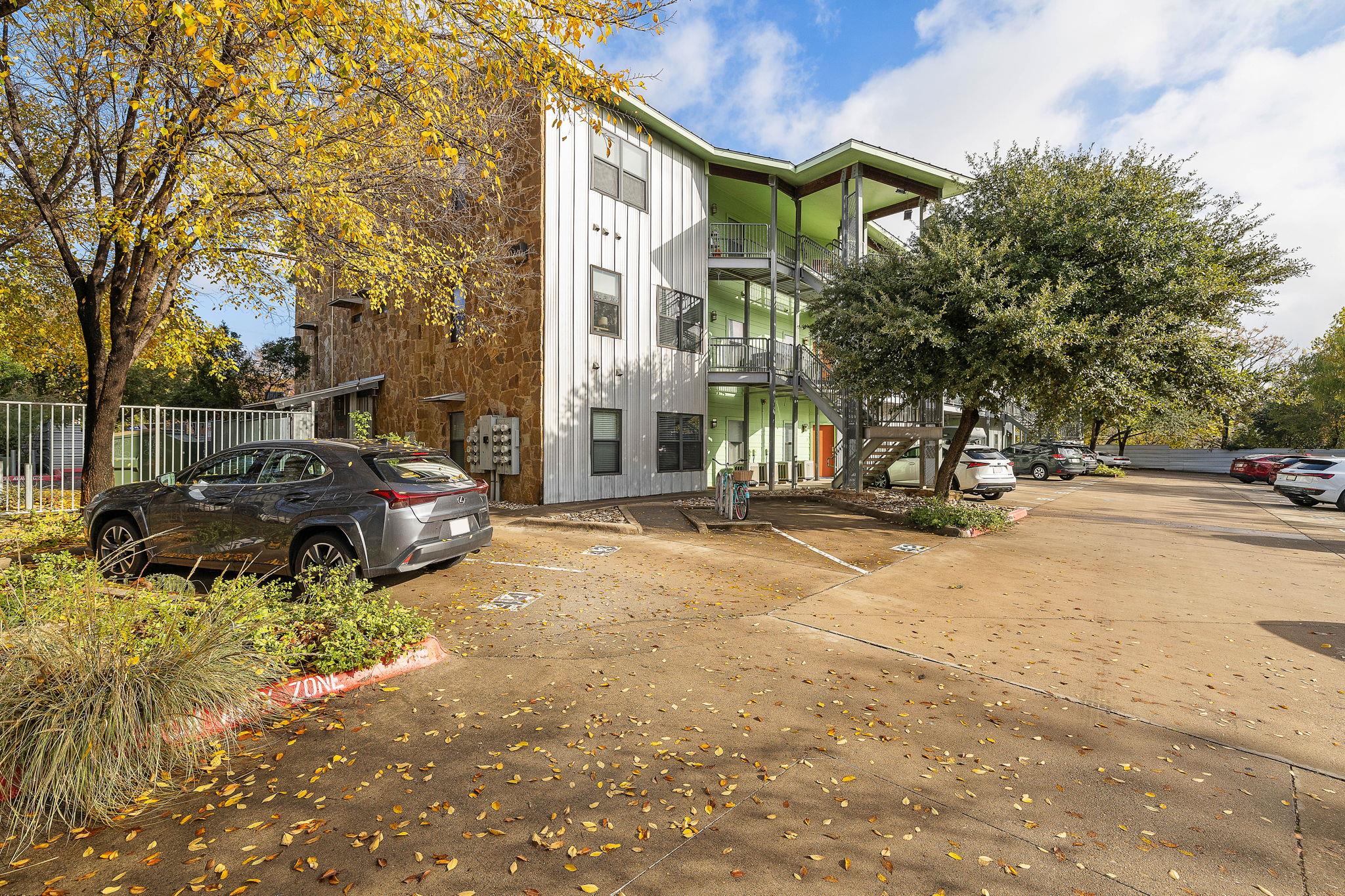 Multi-level living with external staircases and a
