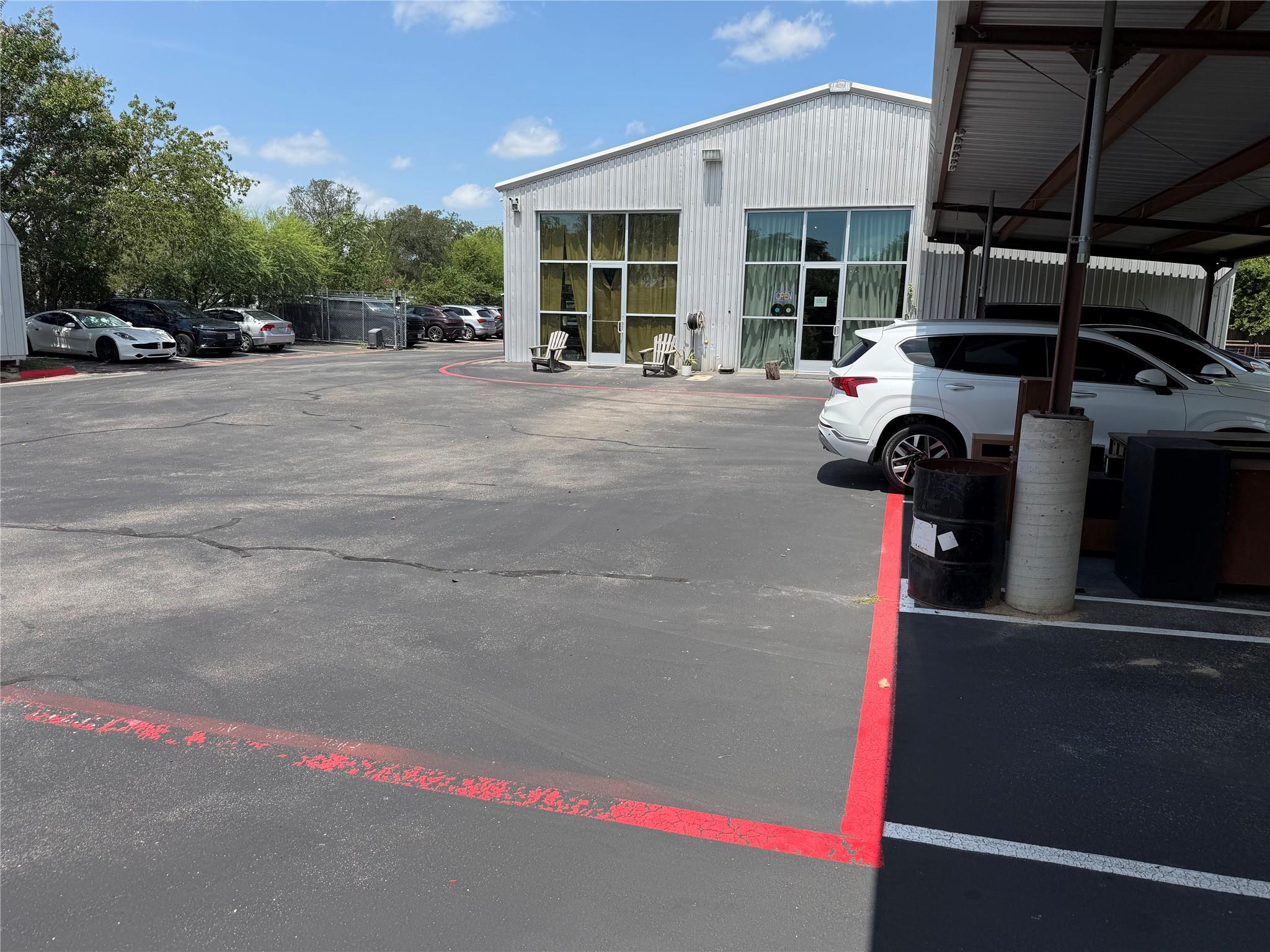 Secure parking surrounds this versatile structure