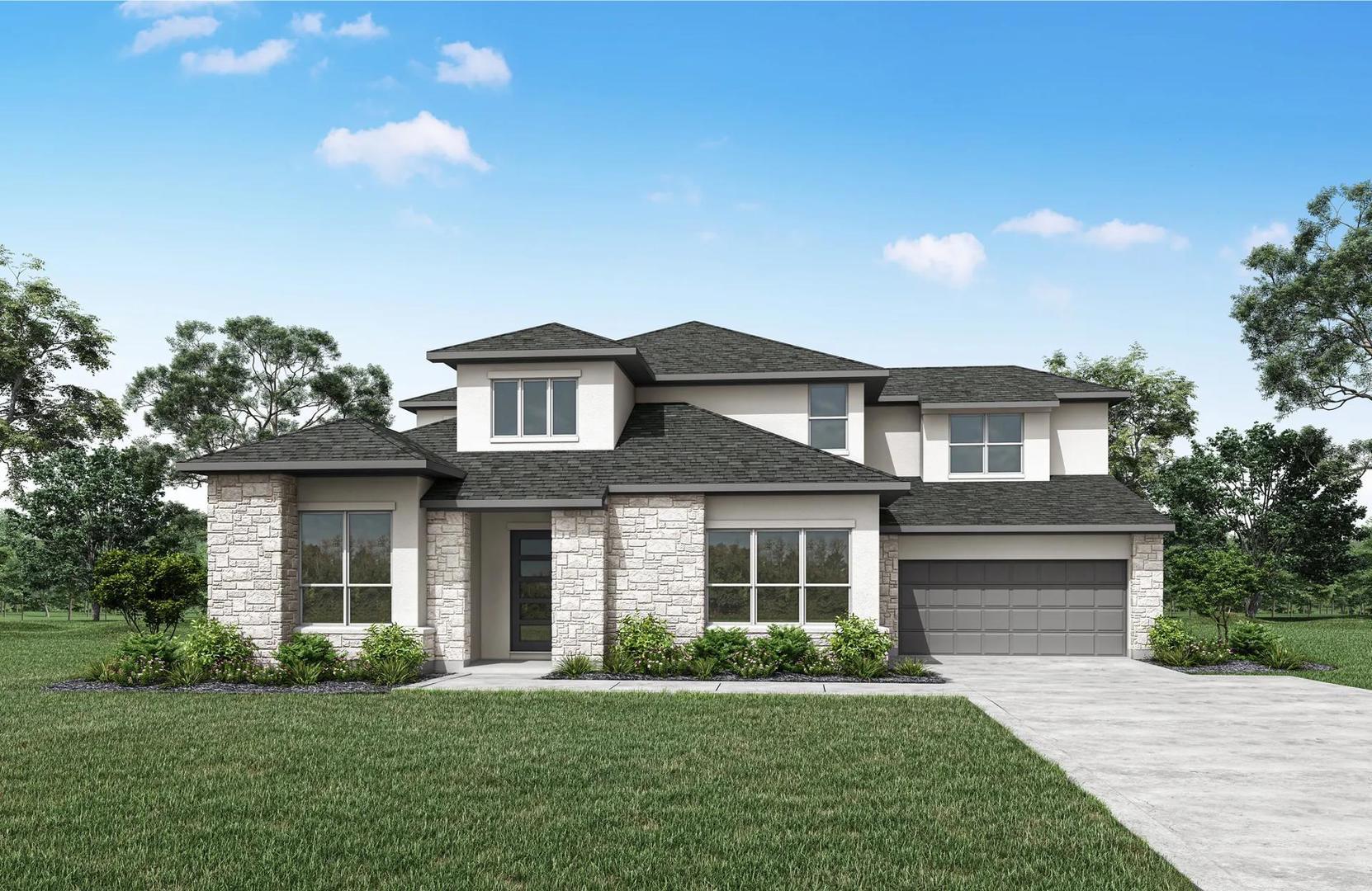 Modern architectural lines define this striking r