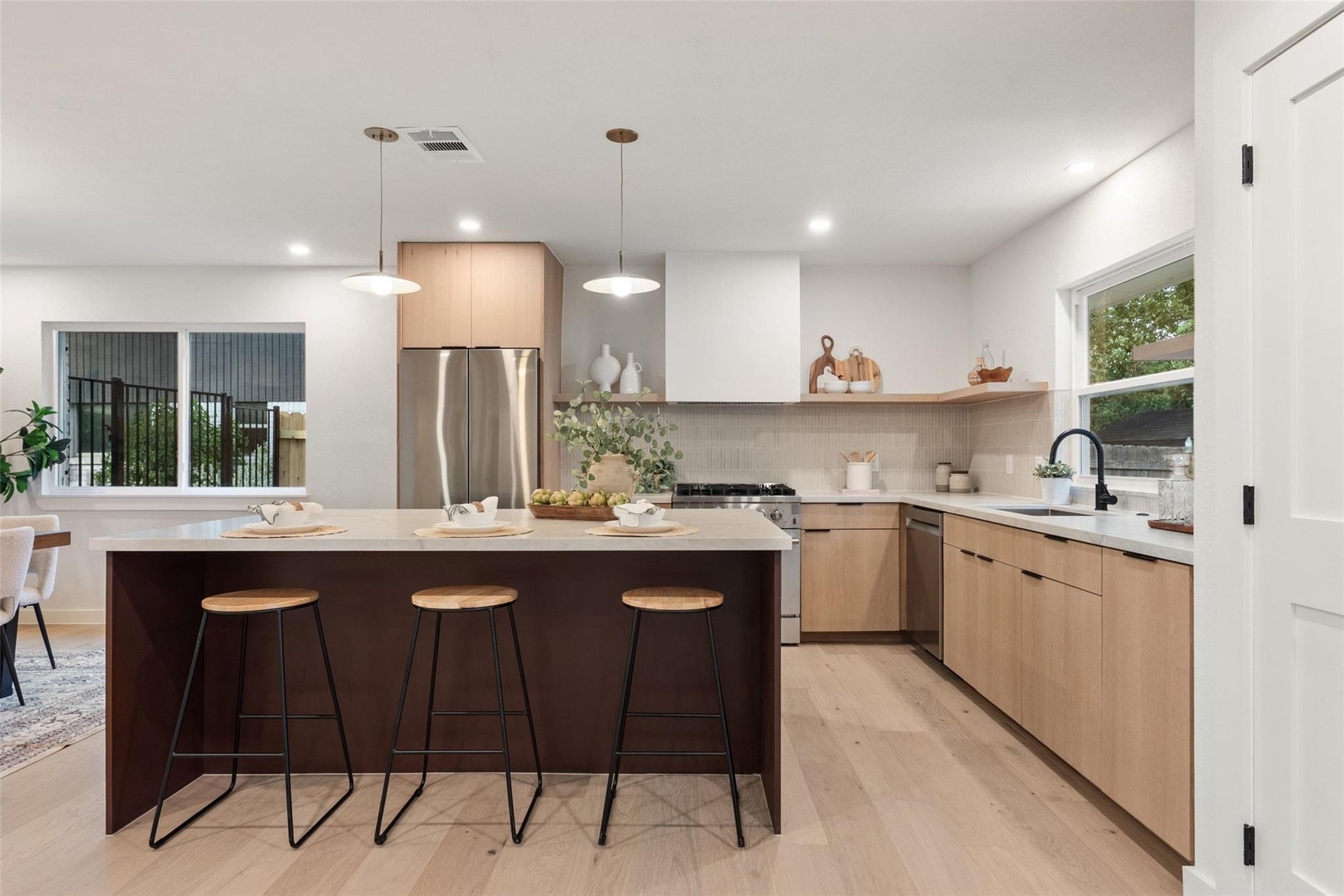 A well-appointed kitchen showcasing an inviting i