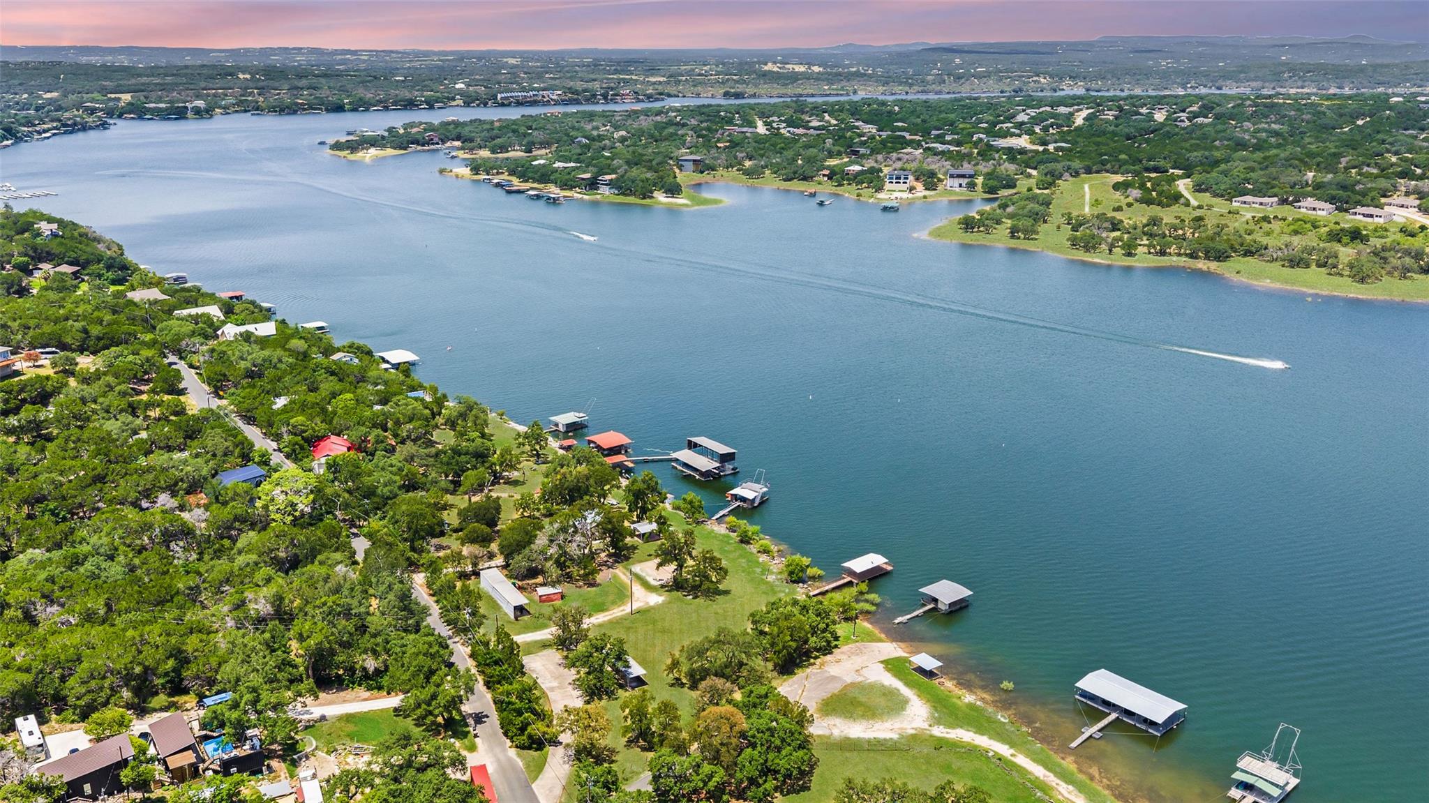 A dynamic aerial perspective showcases tranquil w