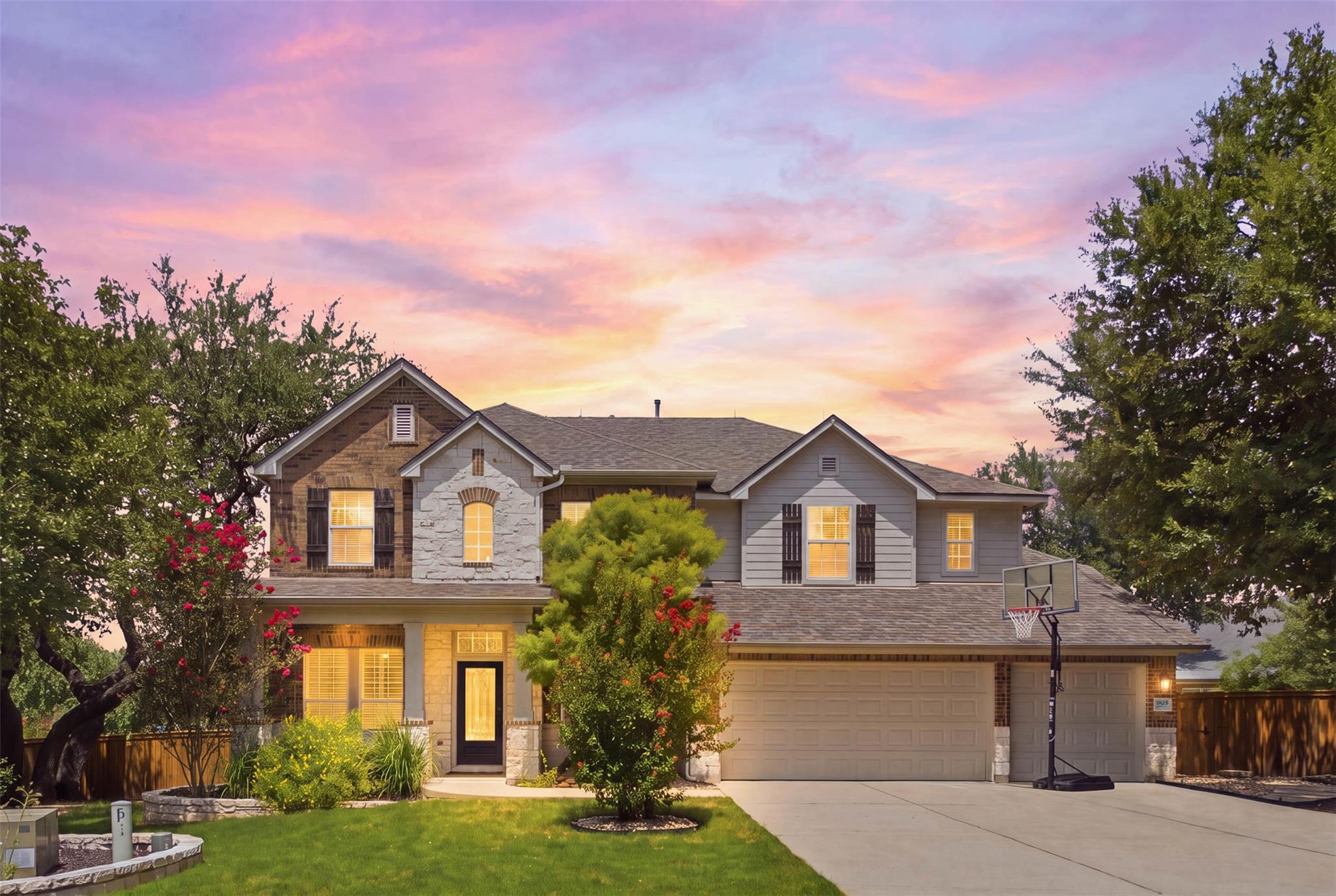 A welcoming facade presents a harmonious blend of