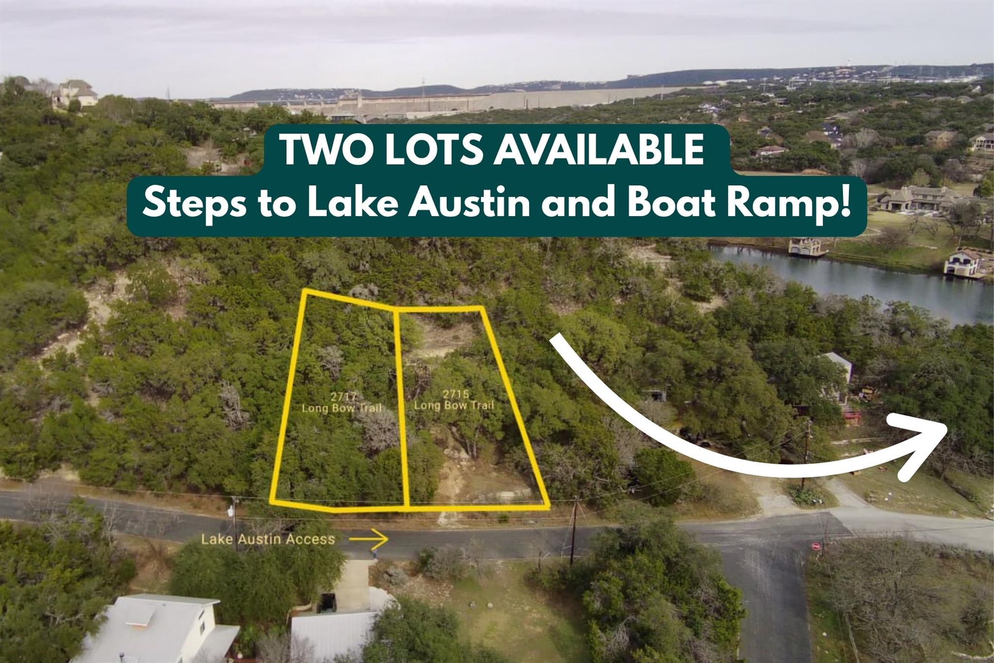 Prime lakeside lots offer direct access to Lake A