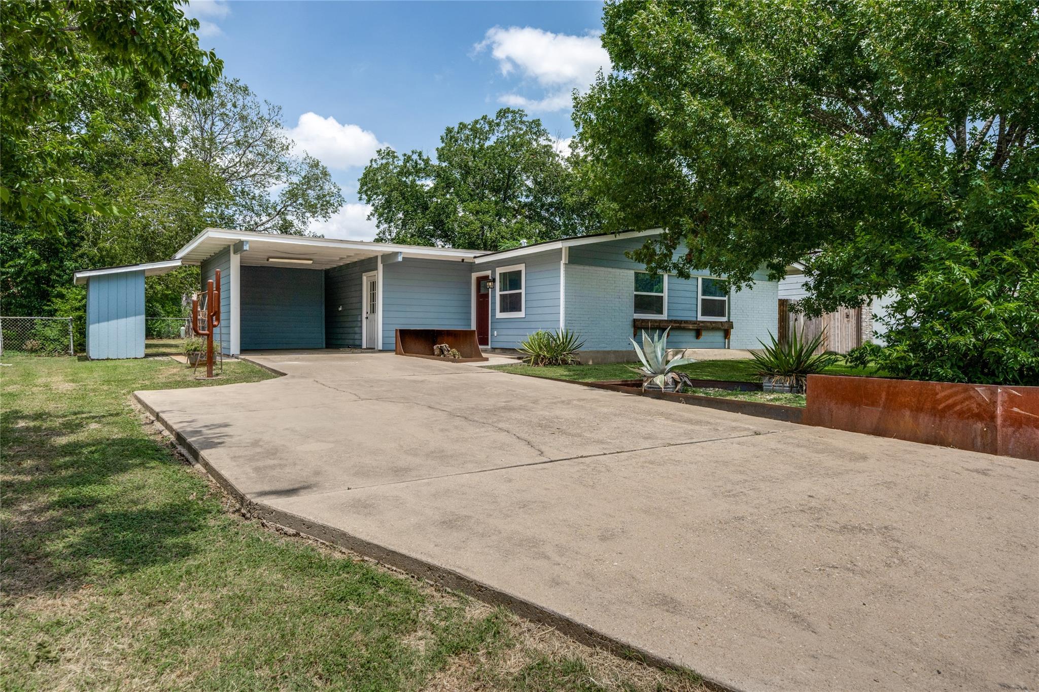 A well-maintained single-story residence with a c