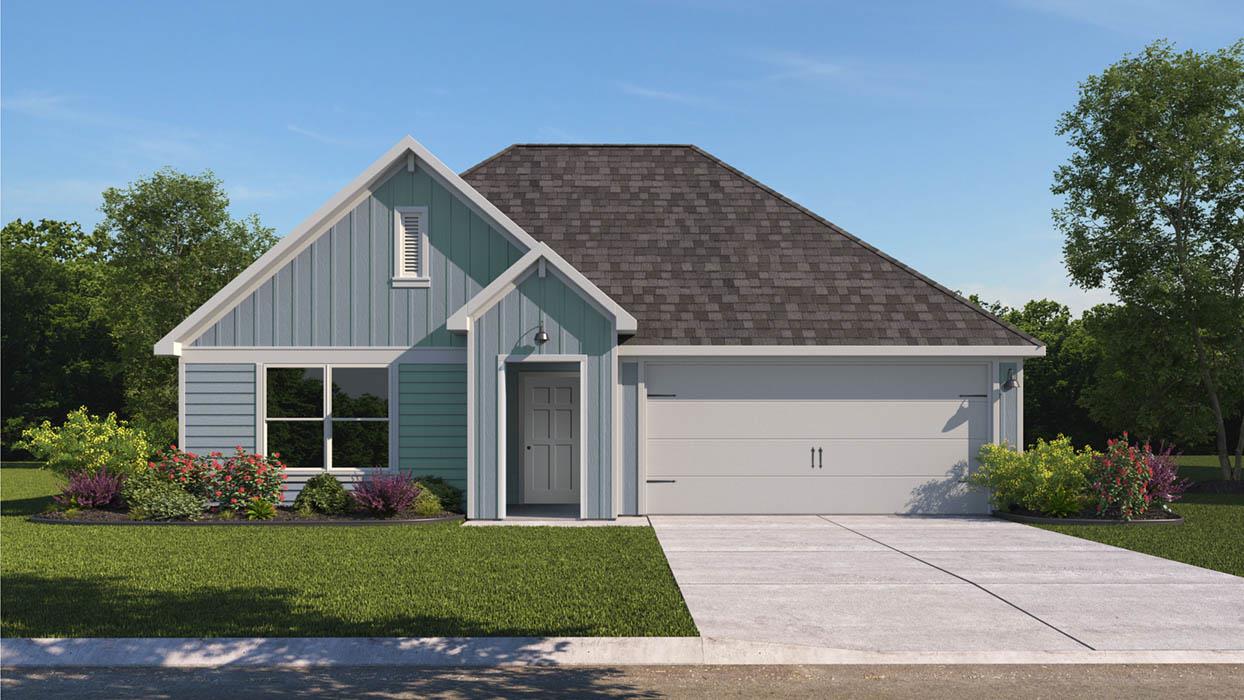 A well-maintained lawn and verdant landscaping in