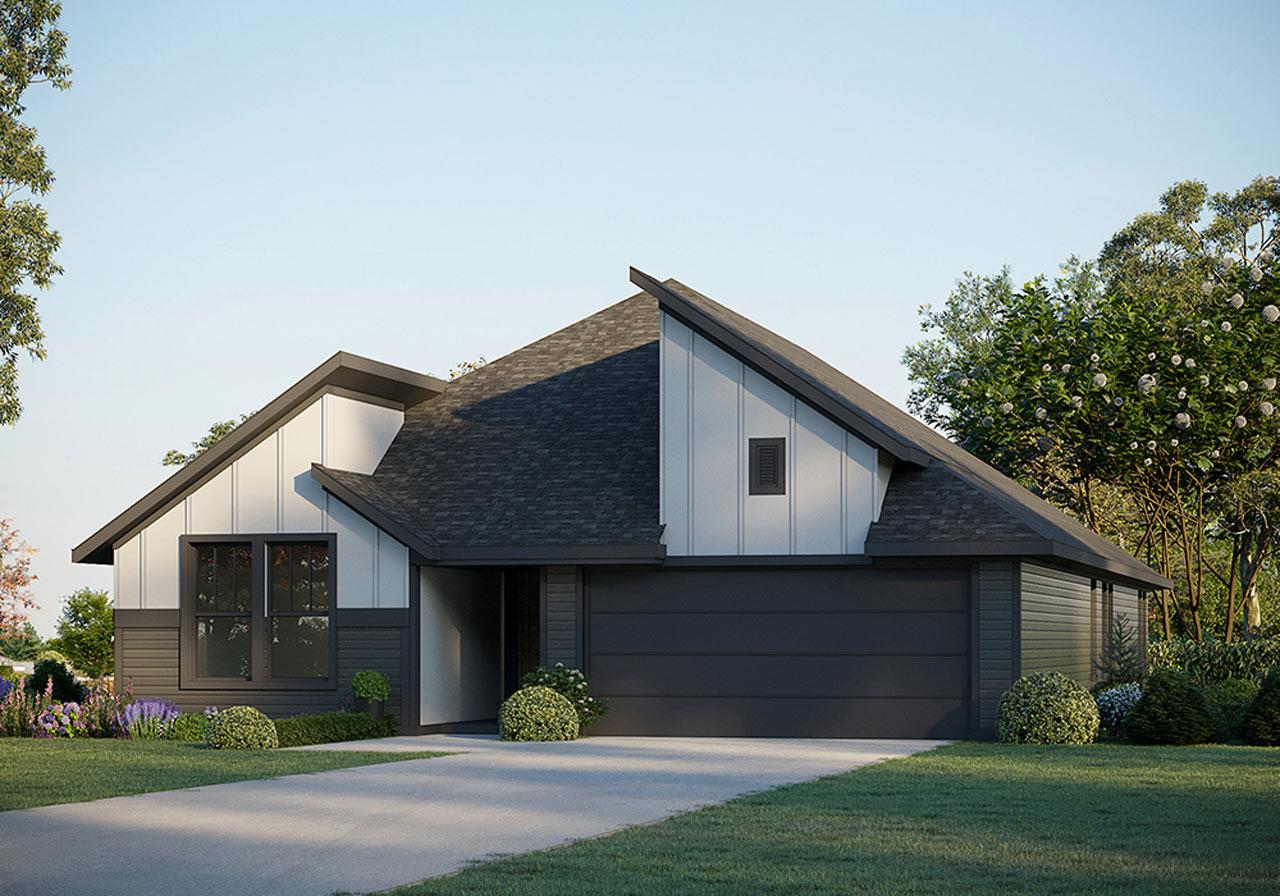 Modern architecture with clean lines and contrast
