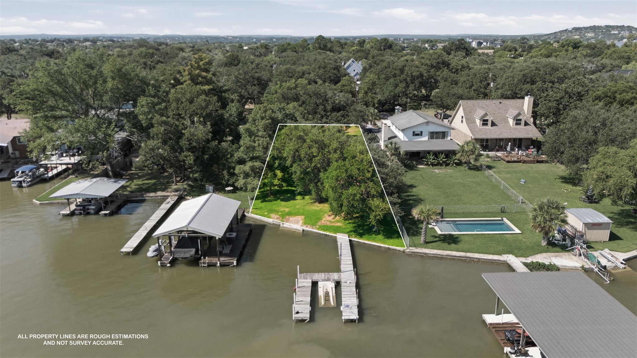 A spacious waterfront lot awaits your dream home,