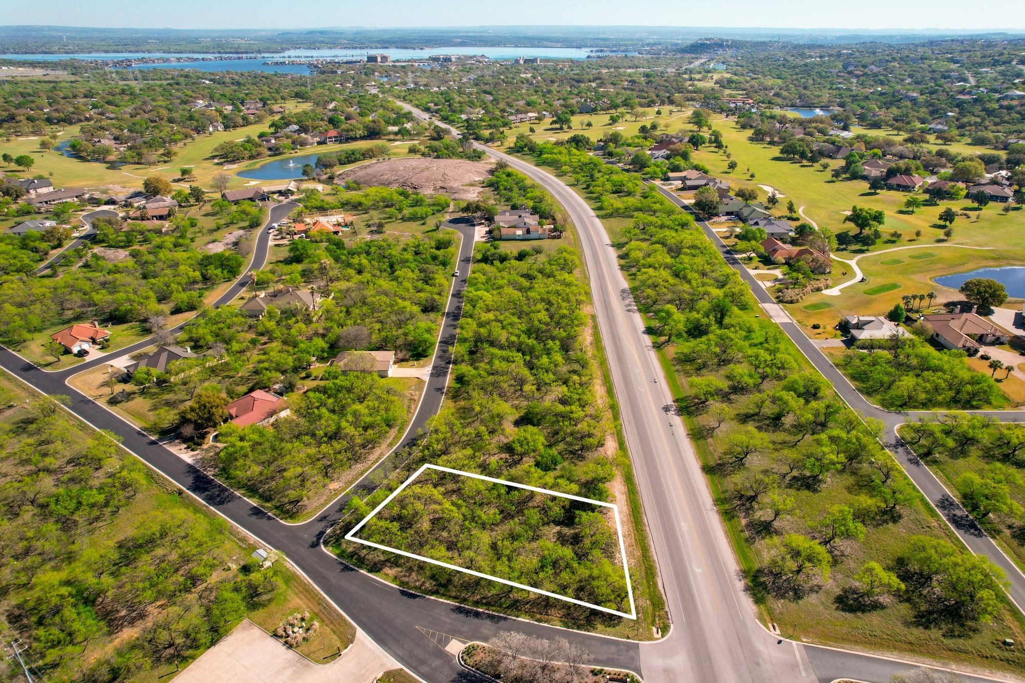 Aerial perspective of suburban area featuring pro