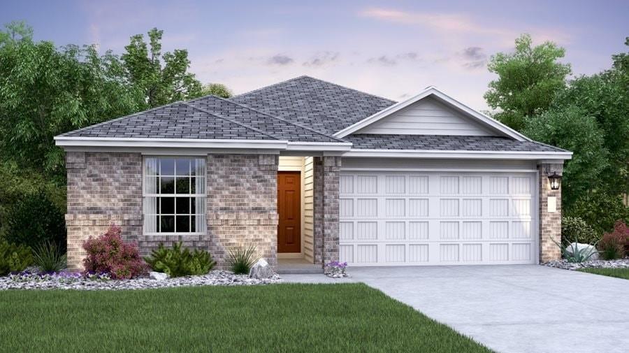 A welcoming facade features a brick exterior, a g