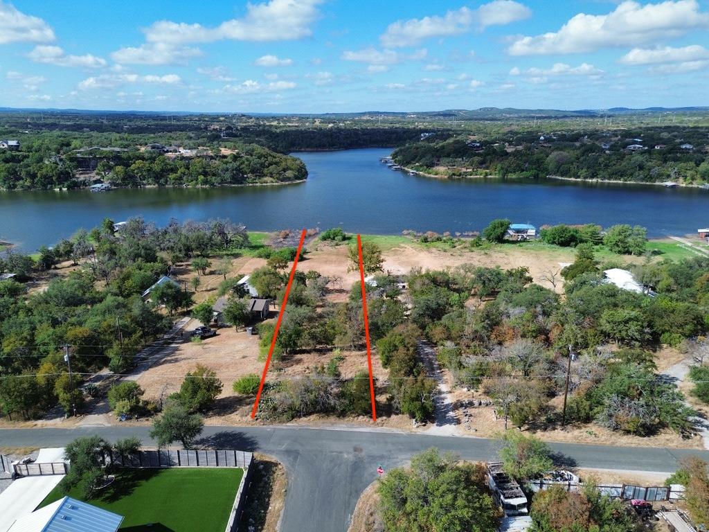 An aerial perspective showcases a prime waterfron