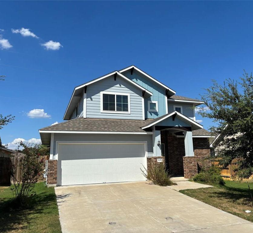 Craftsman architectural details highlight this tw