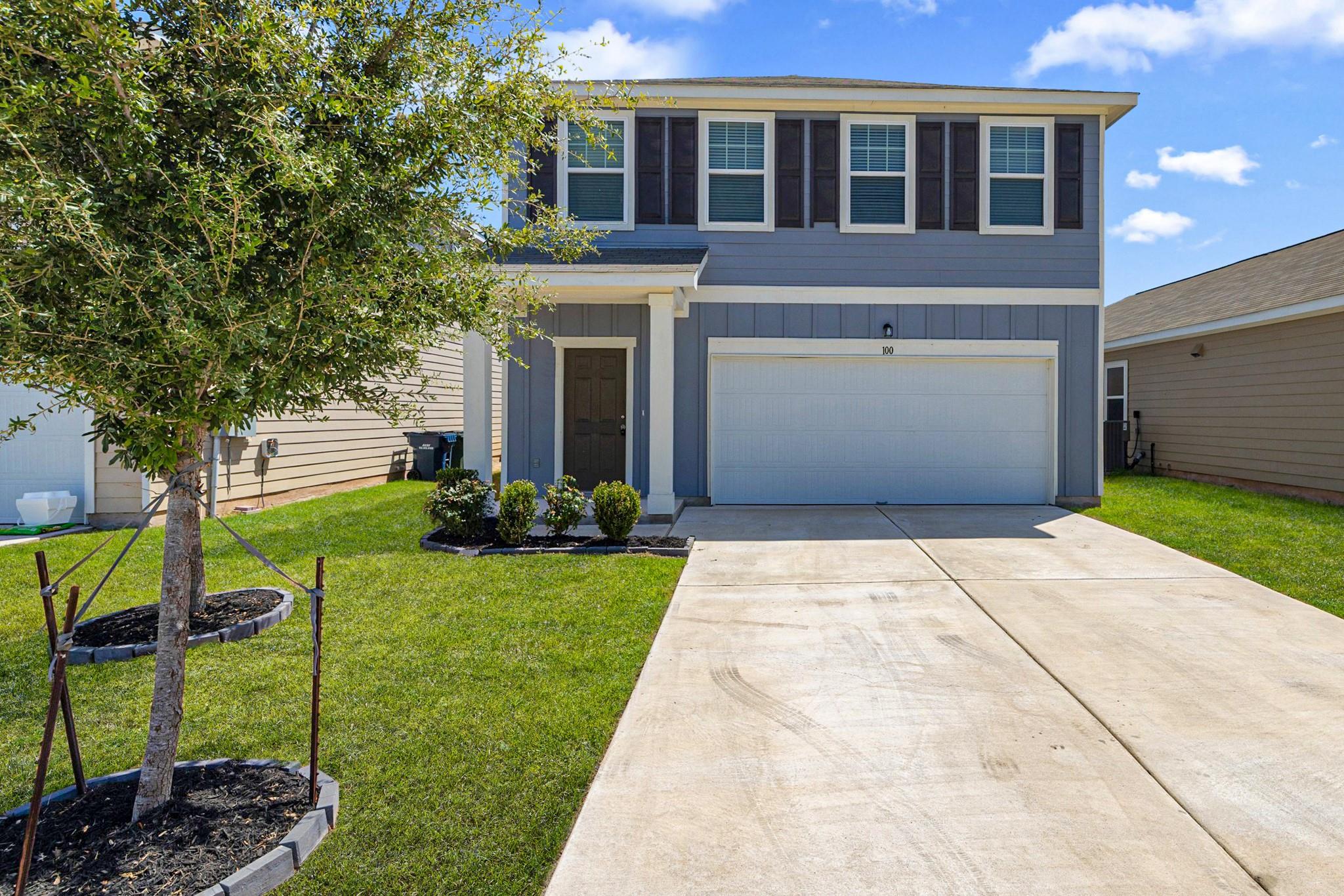 Two-story exterior displays clean siding, integra