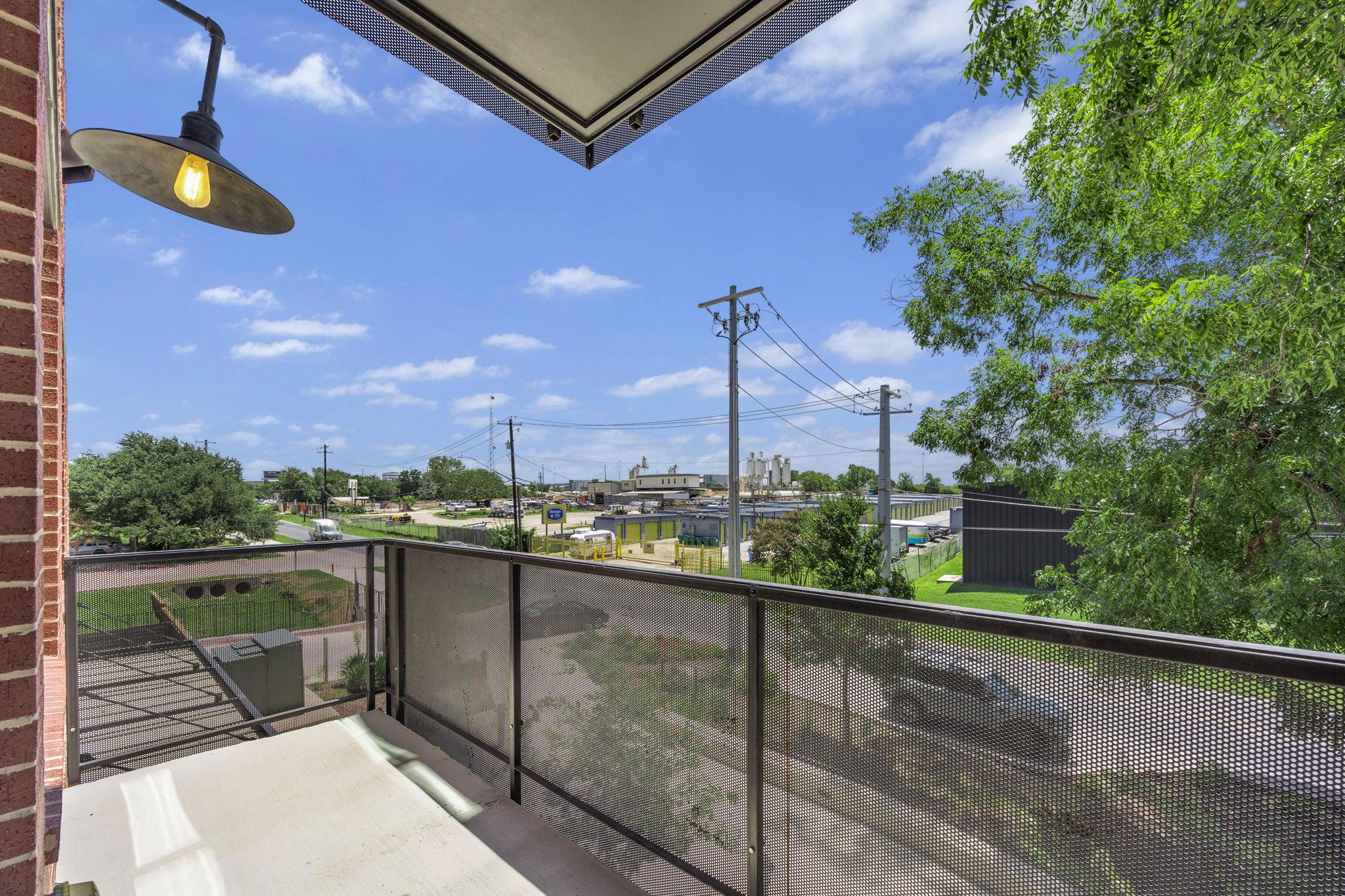 Unwind outdoors on this balcony with views of the