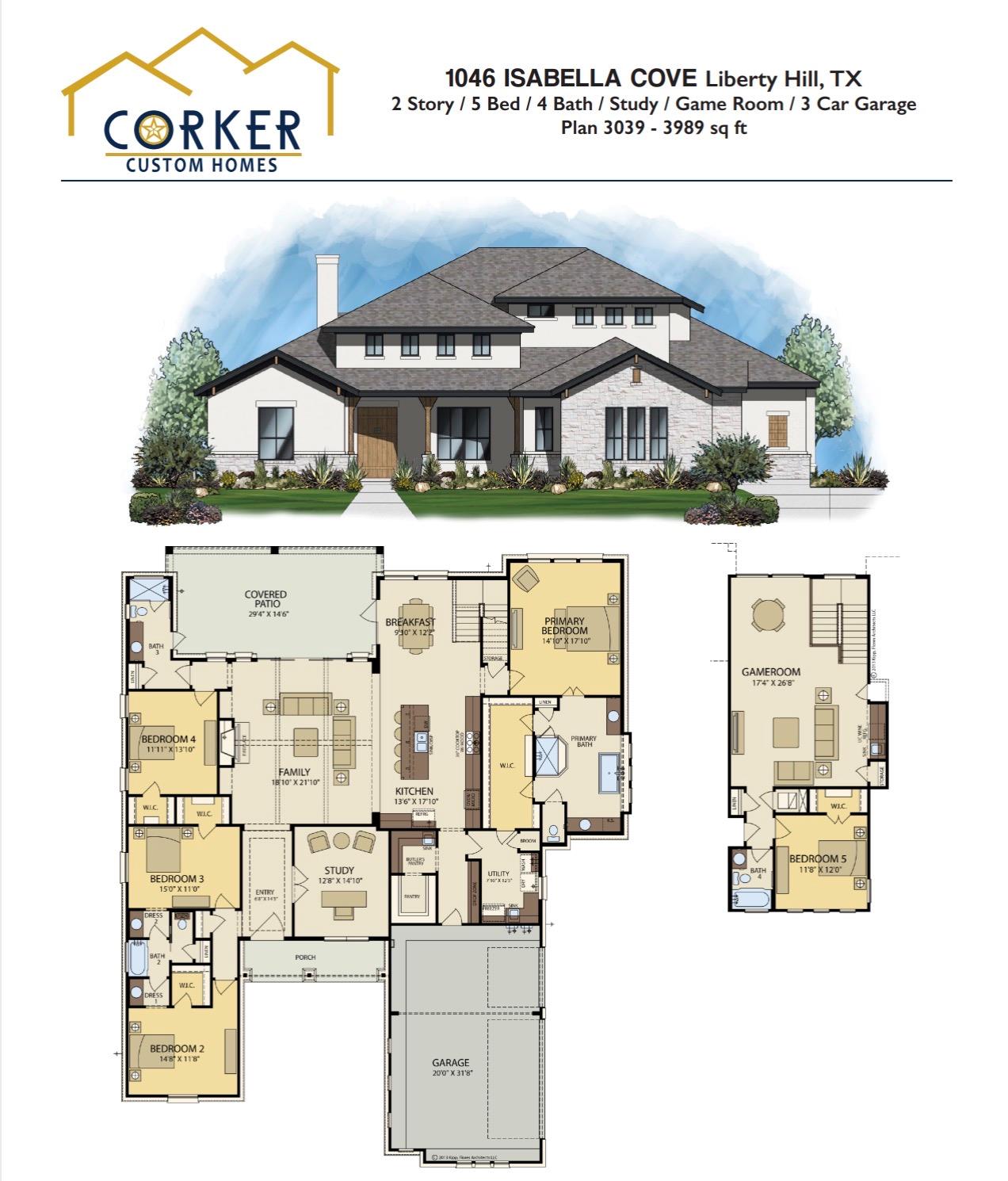 Detailed floor plans accompany an architectural r