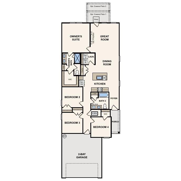 A well-appointed floor plan with a spacious owner