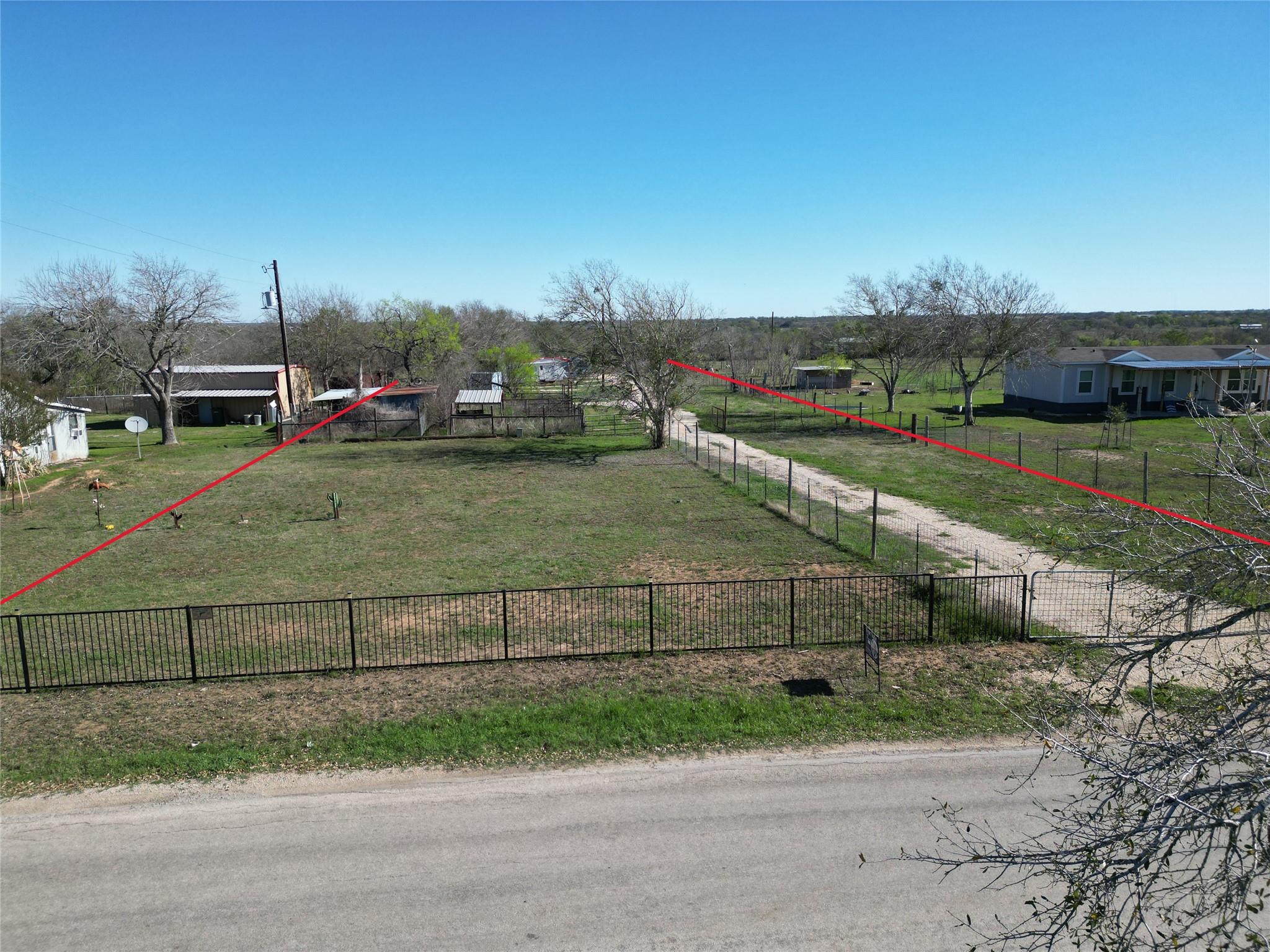 An aerial perspective reveals a generously propor
