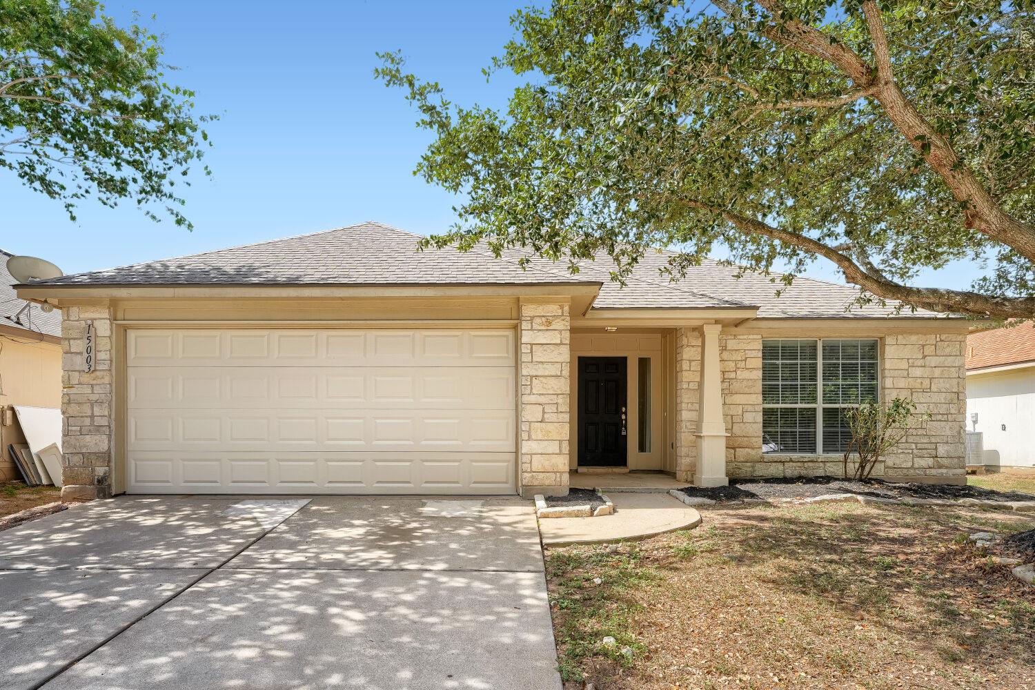 Classic stone masonry accents the exterior of thi