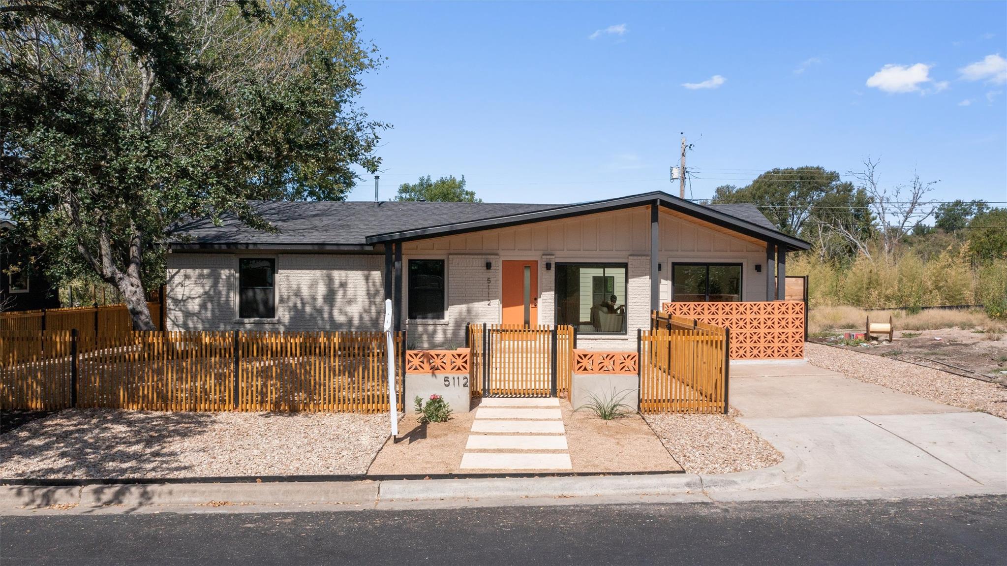 Mid-century modern architectural details define t