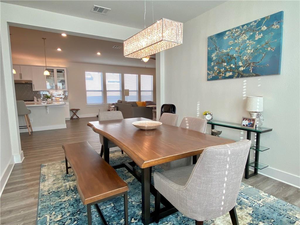 Gleaming hardwood floors and a modern open layout
