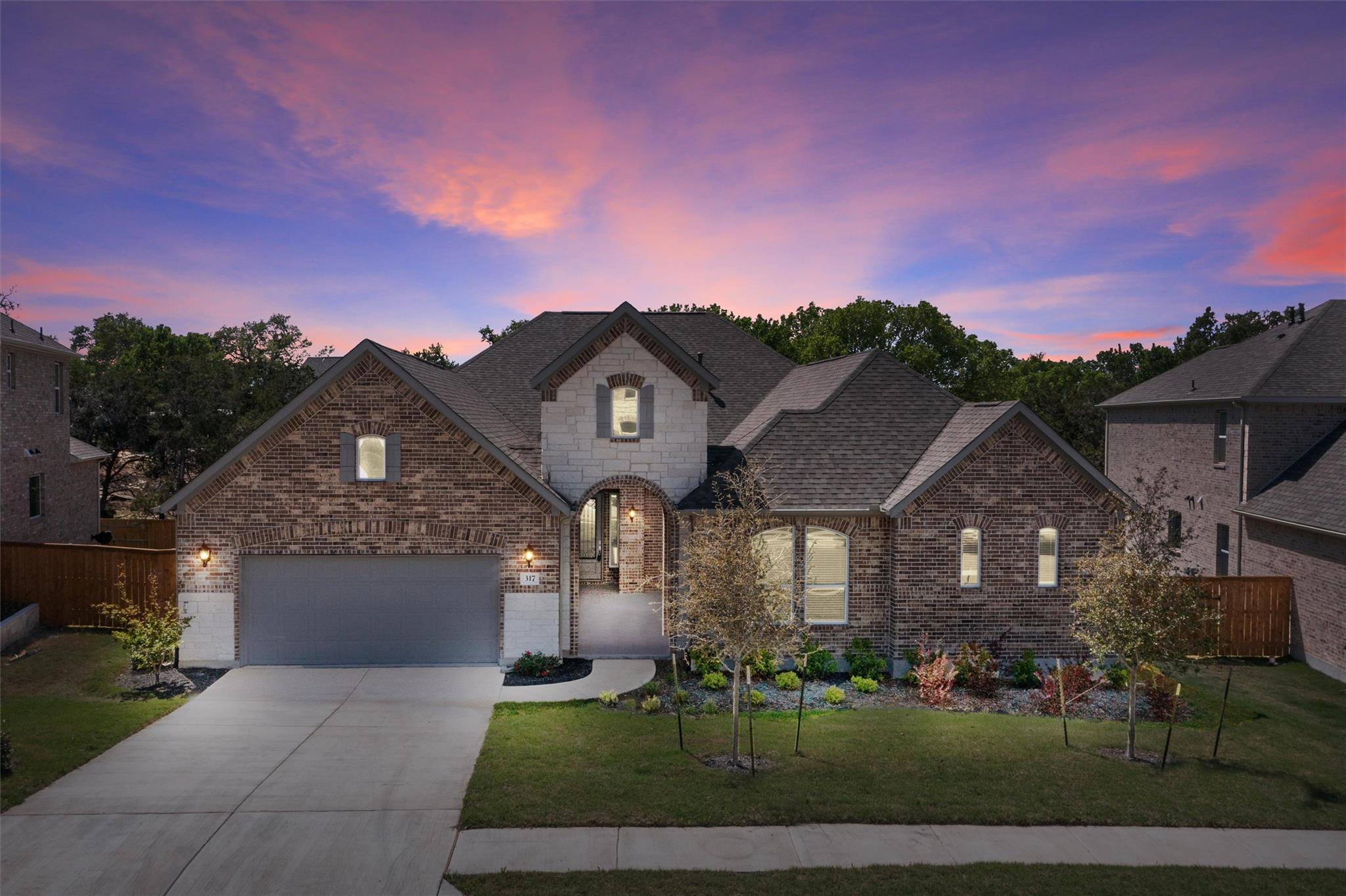 A classic brick exterior and well-maintained conc