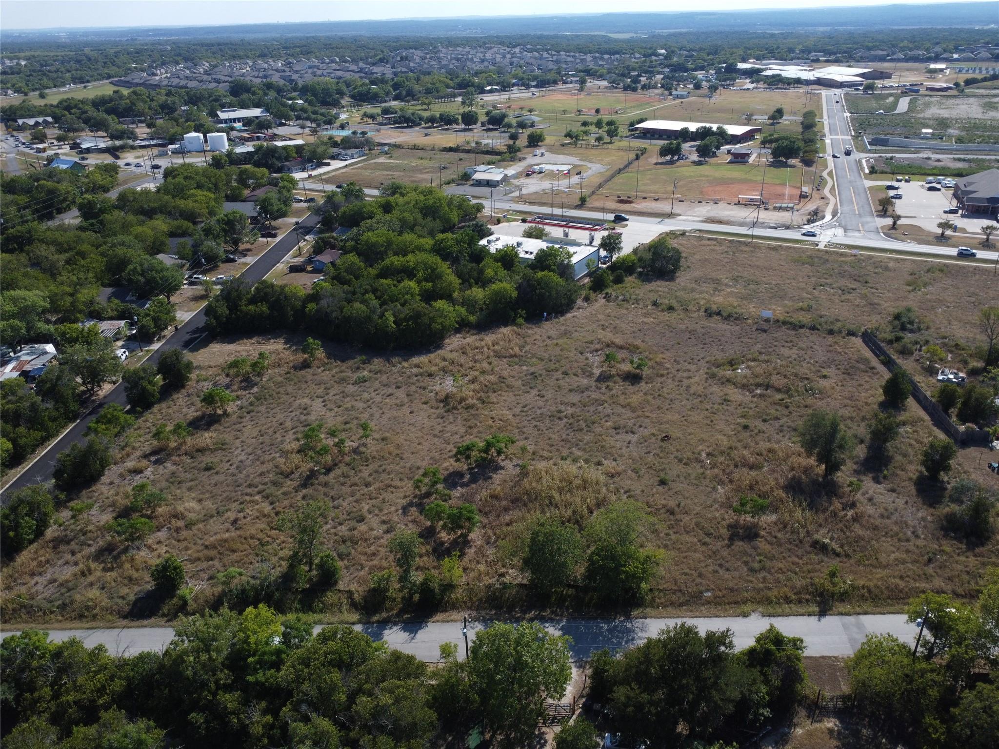 An aerial perspective showcases a generous undeve