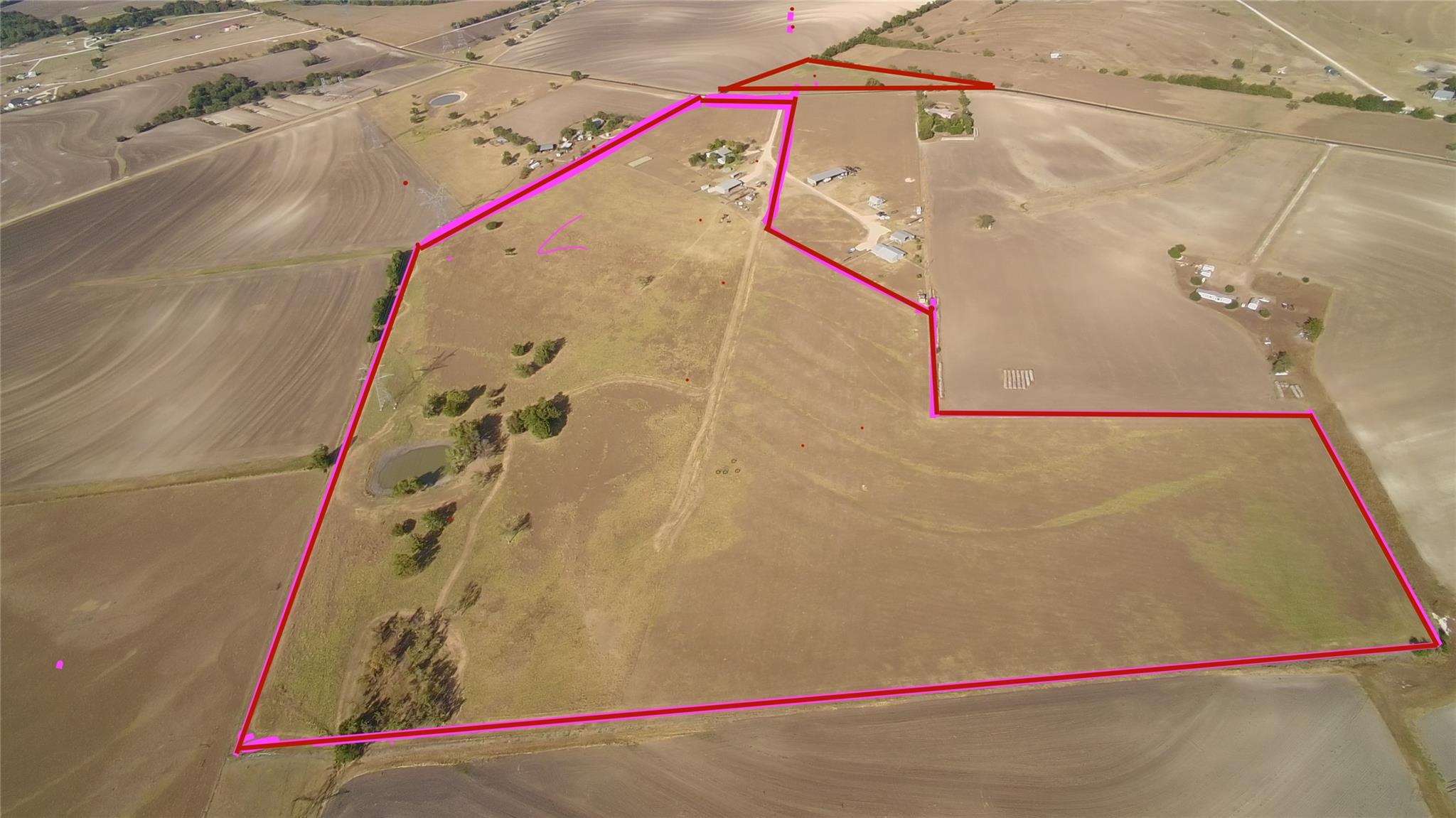 Vast acreage outlines define this expansive agric