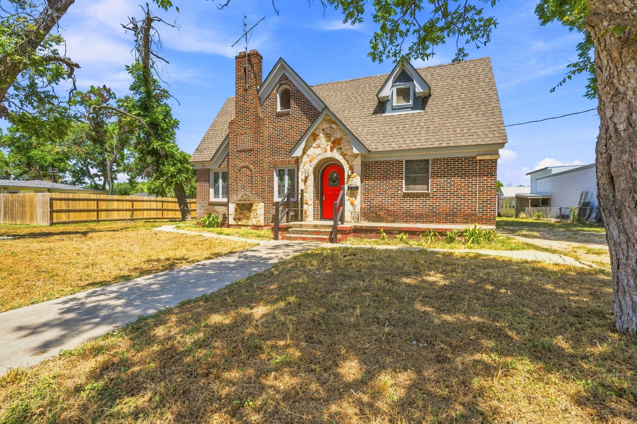 Classic brick architecture defines this charming 