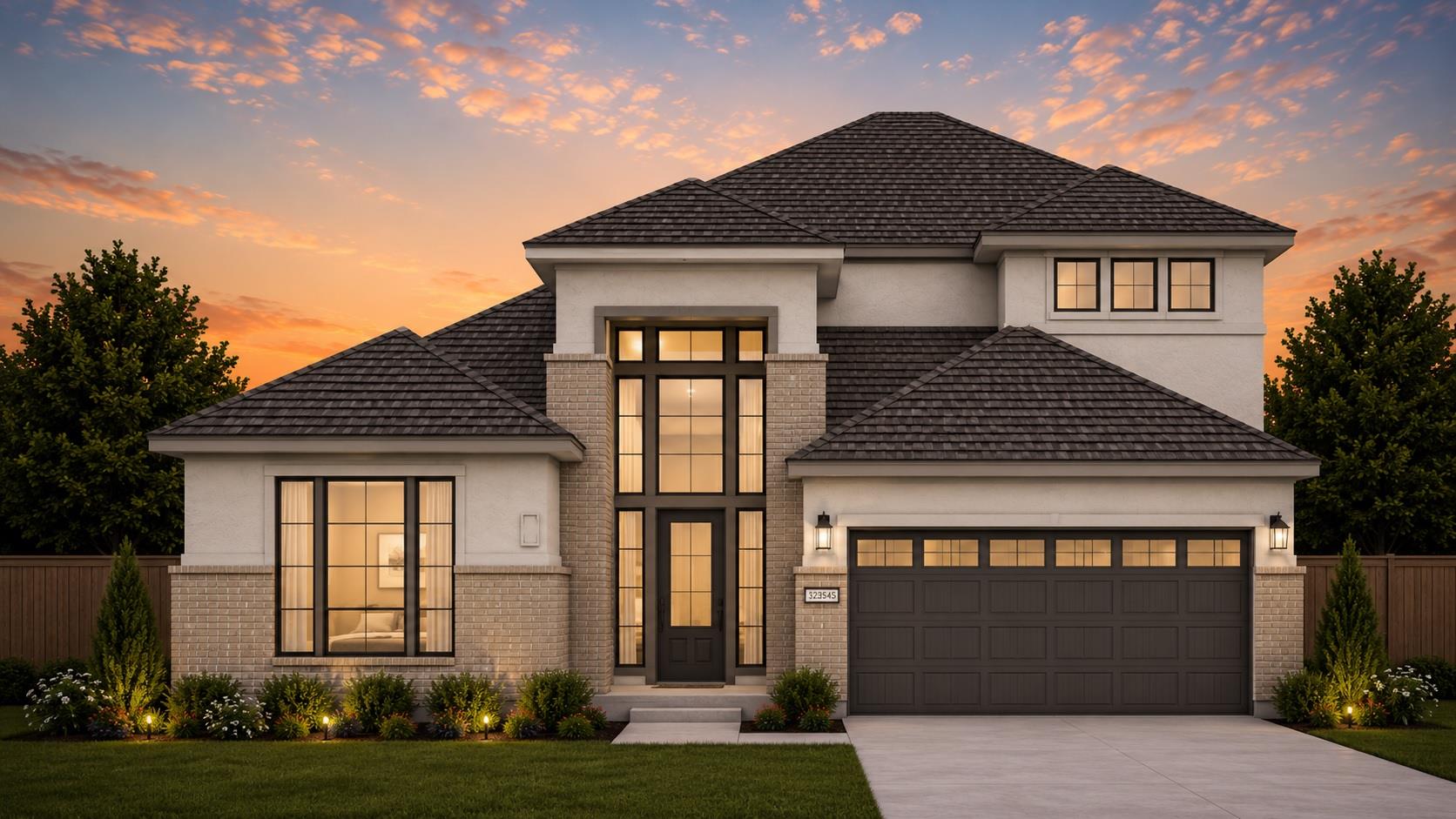 Clean architectural lines and modern stonework cr