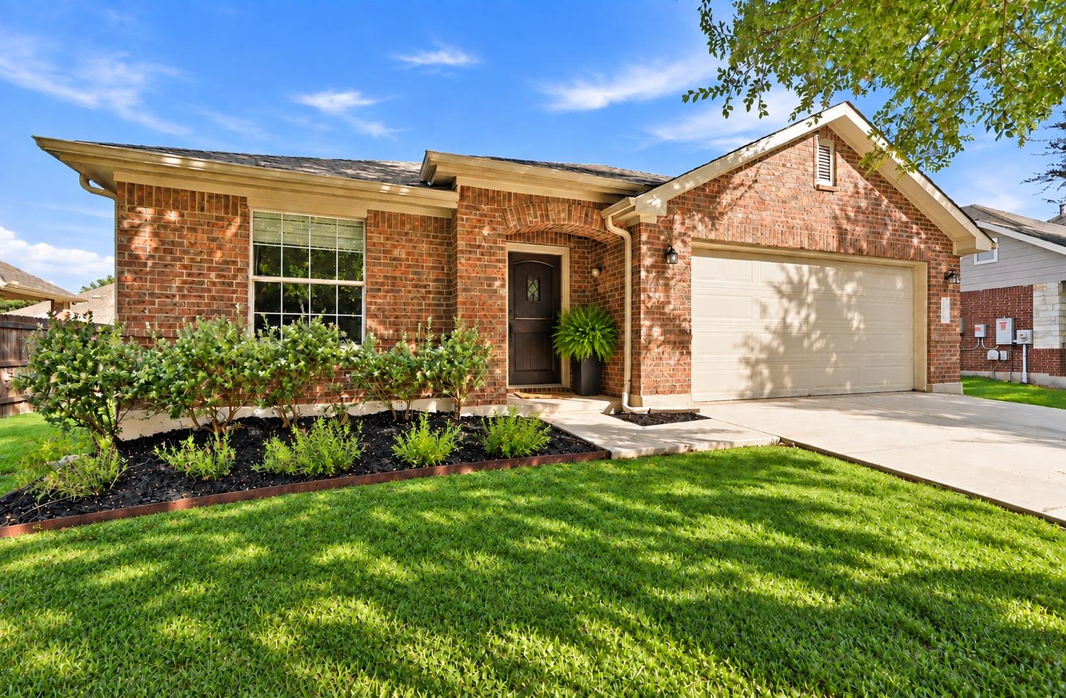 Classic brick exterior framing a welcoming entran