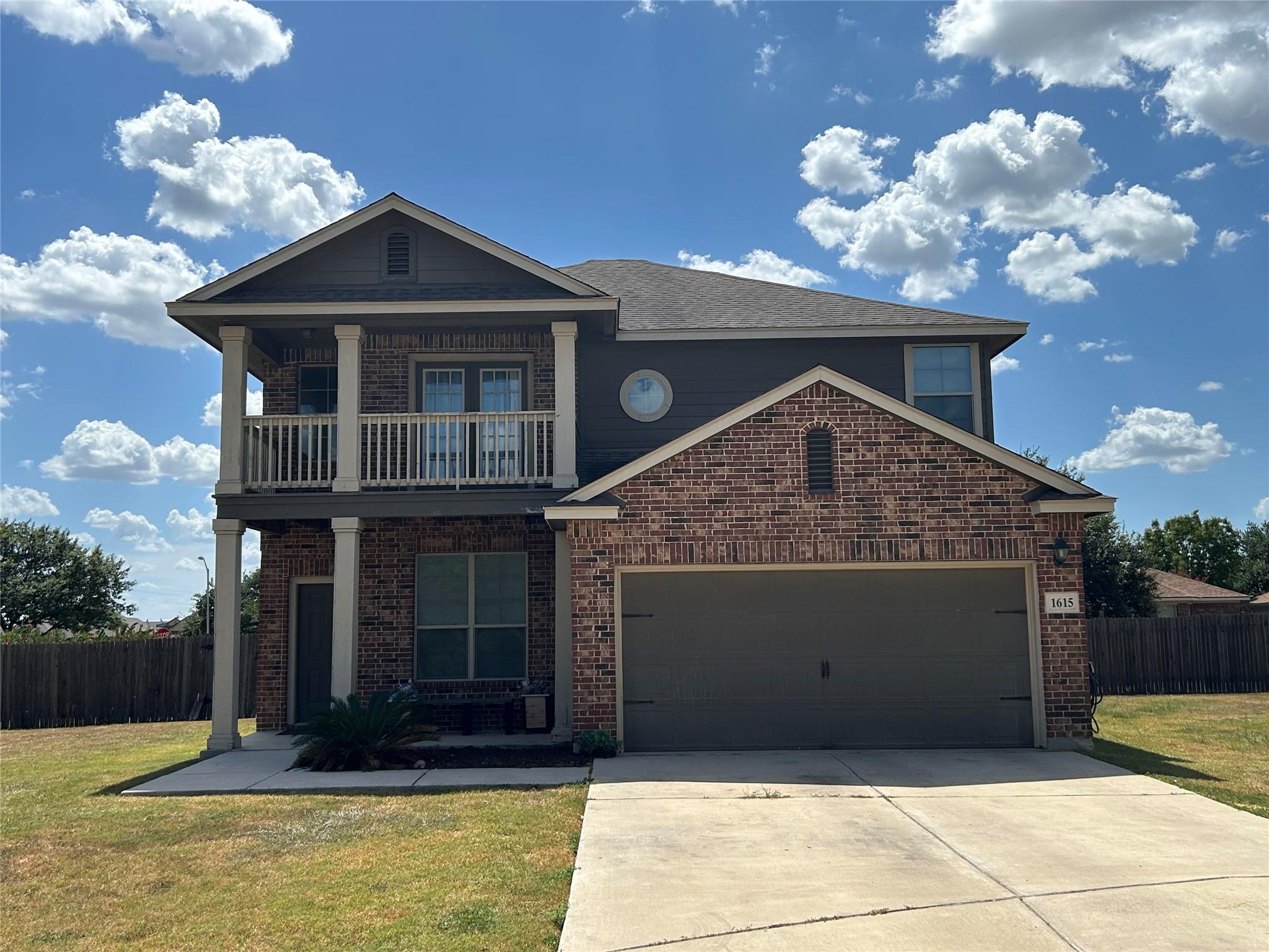 A classic brick exterior combines with a double-d