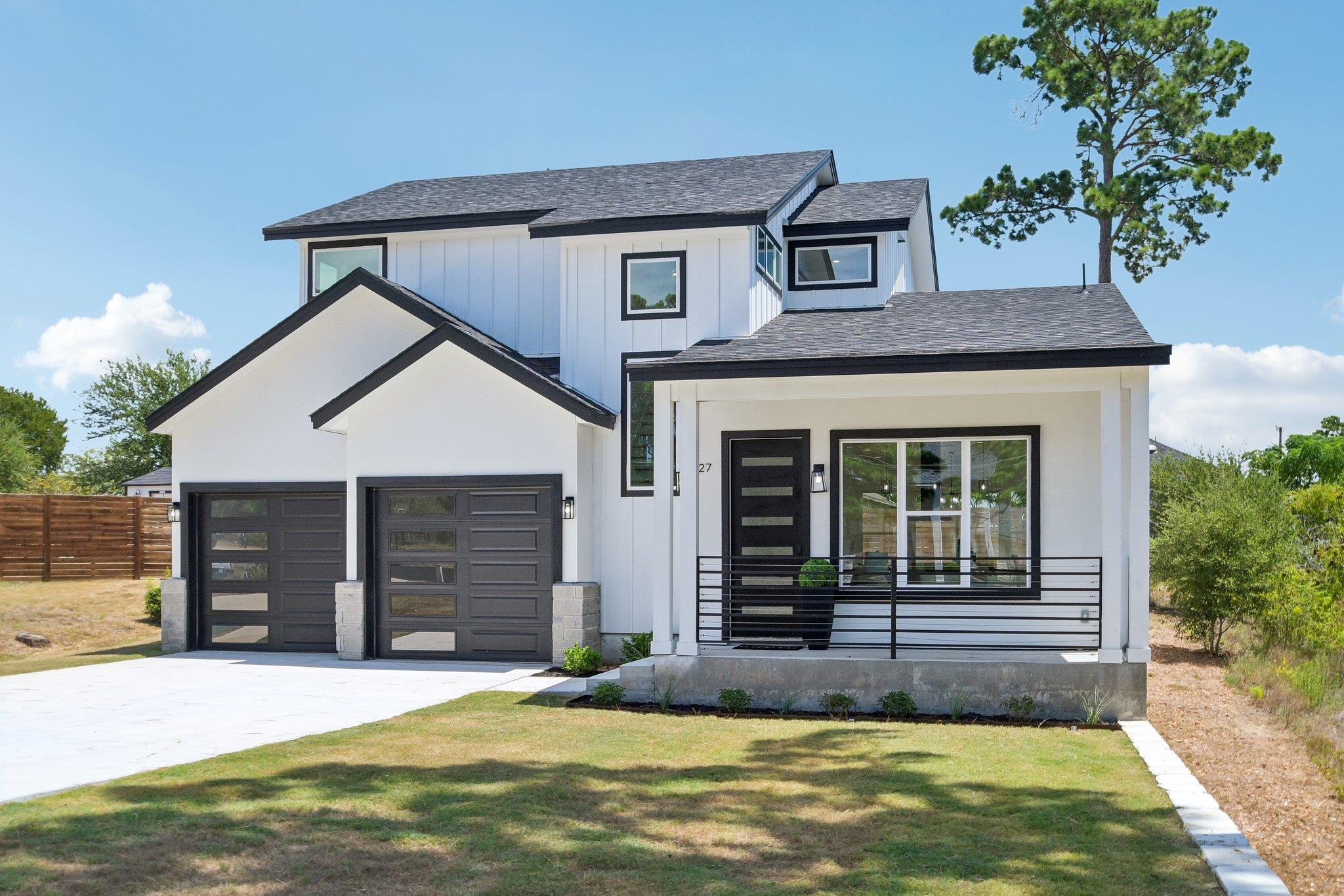 Clean modern architectural lines define this stri