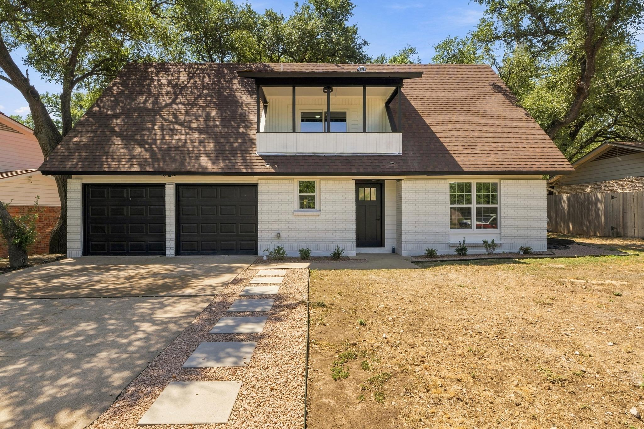 Mid-century architecture features a steep rooflin
