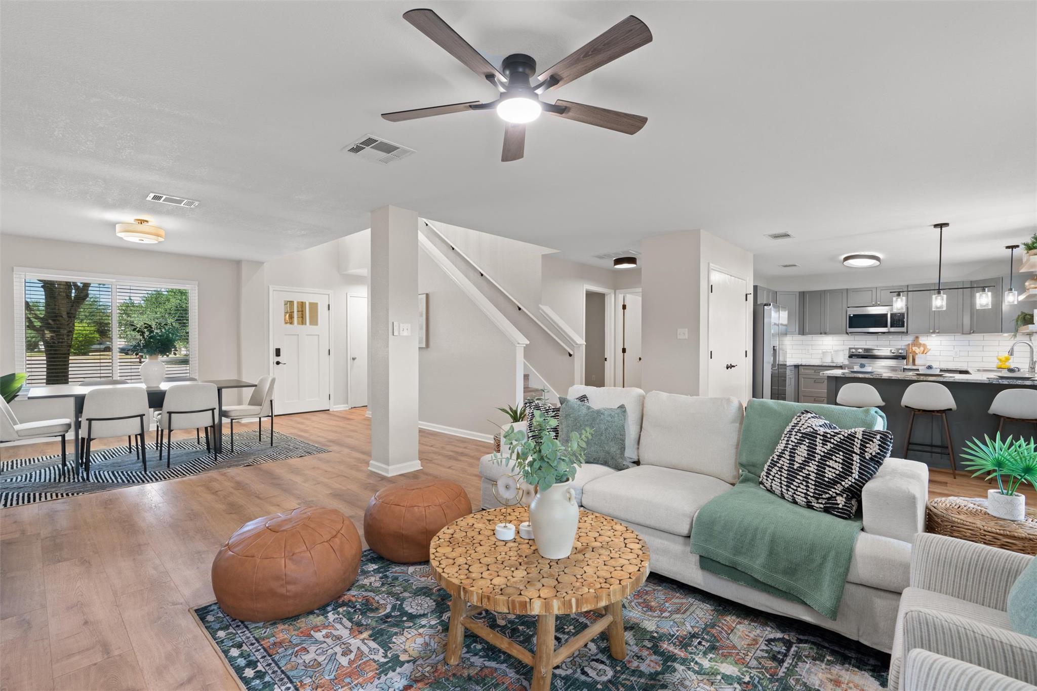 An open-concept main floor flows seamlessly from 